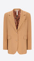 Distretto12 Elleboro Camel Interlock-Knit Oversized Jacket - Woman - Product Still Life