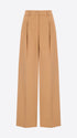 Distretto12 Elleboro Camel Interlock-Knit Oversized Pleated Trousers - Woman - Product Still Life