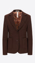 Distretto12 Elleboro Brown Interlock-Knit Regular Jacket - Woman - Product Still Life