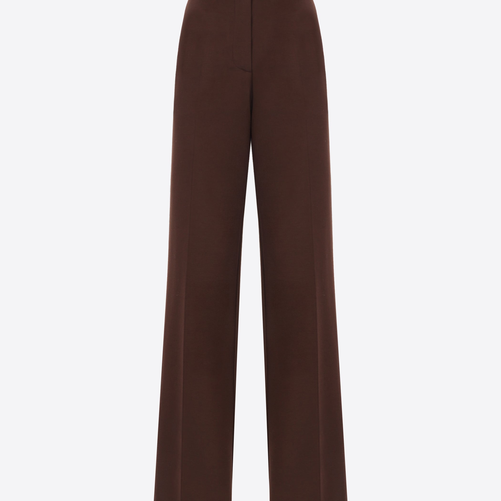 Distretto12 Elleboro Brown Interlock-Knit Regular Trousers - Woman - Product Still Life