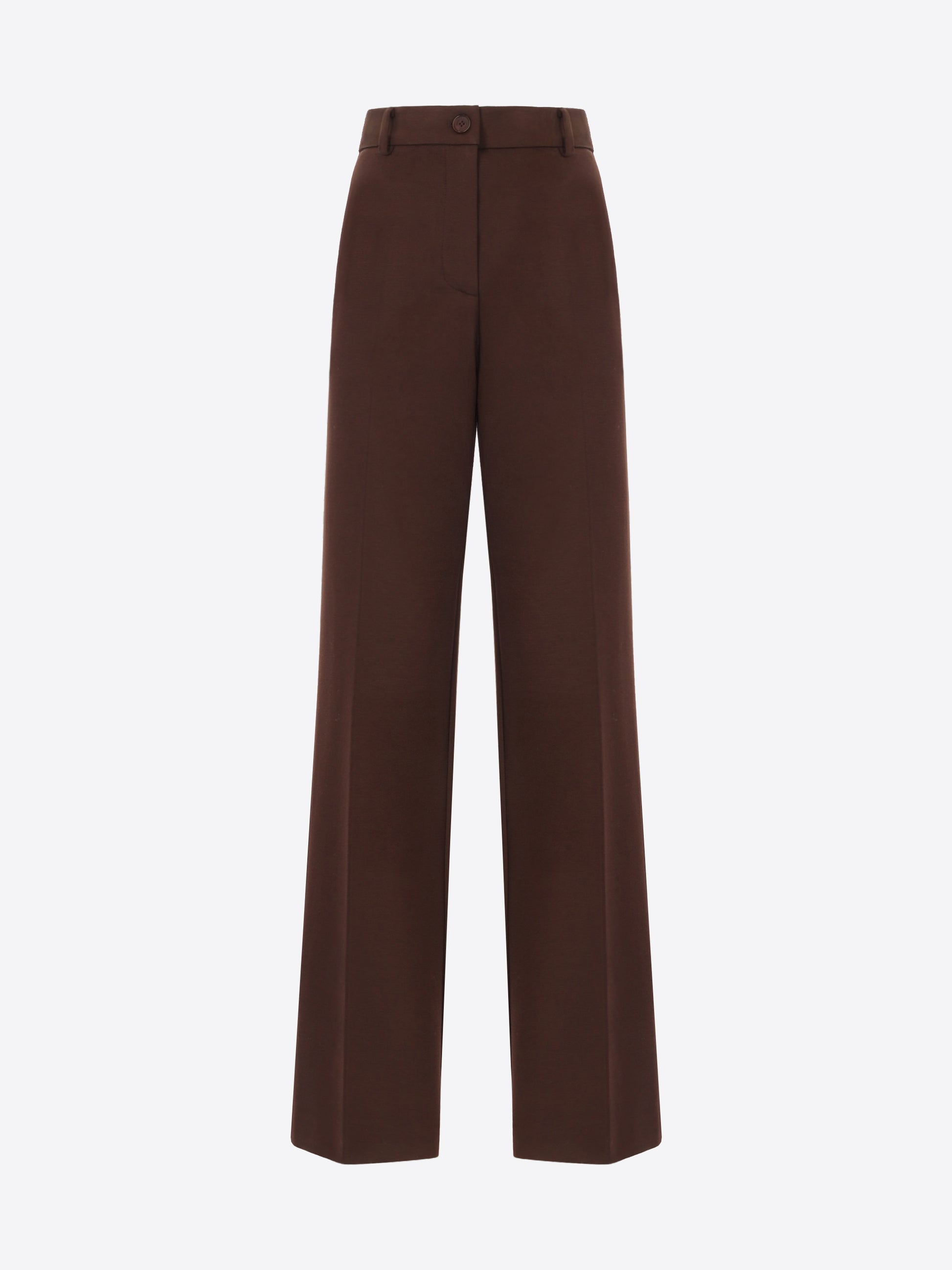 Distretto12 Elleboro Brown Interlock-Knit Regular Trousers - Woman - Product Still Life