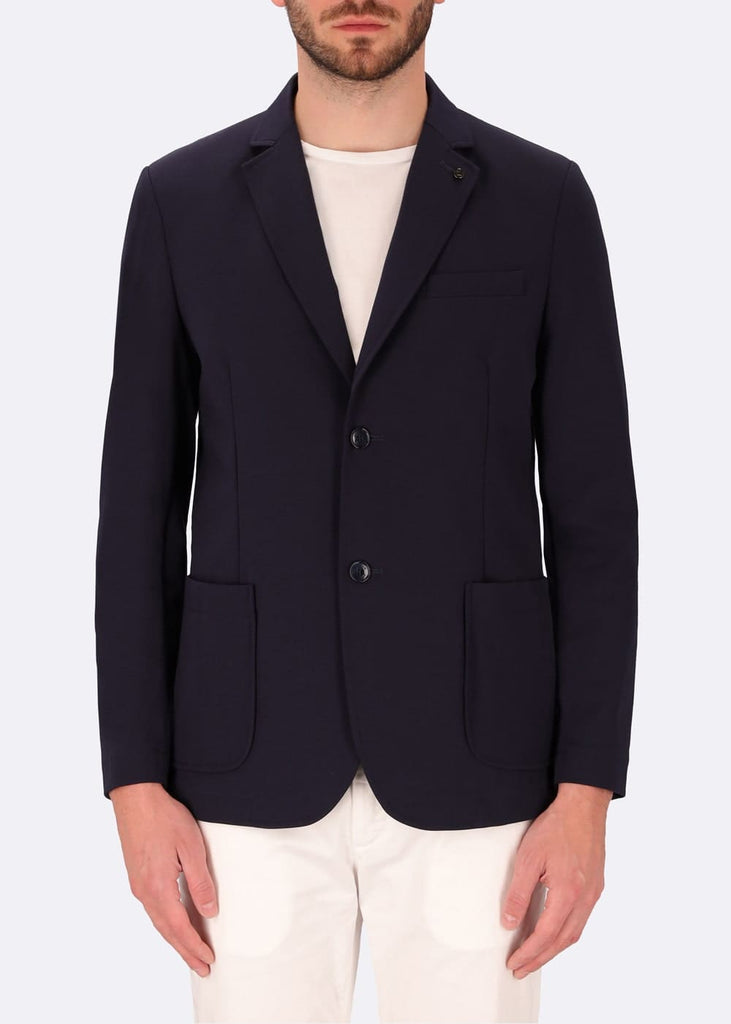 blazer technical fabric JACKET NS NEWMAN blue front distretto12