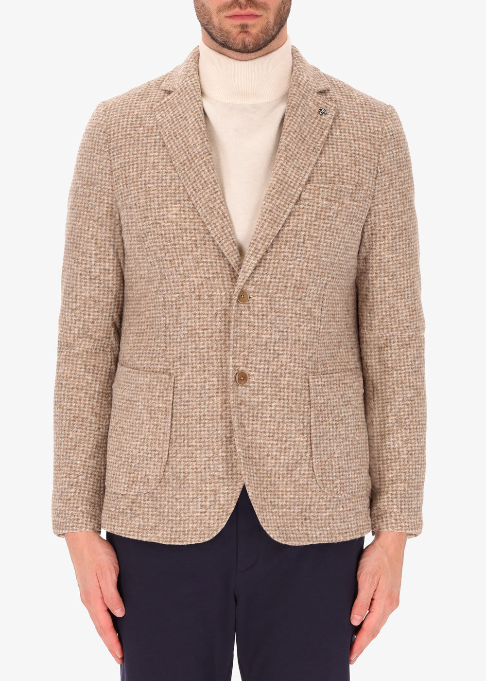 Jacke Giona mit Bouclé-Effekt aus gekochter Wolle