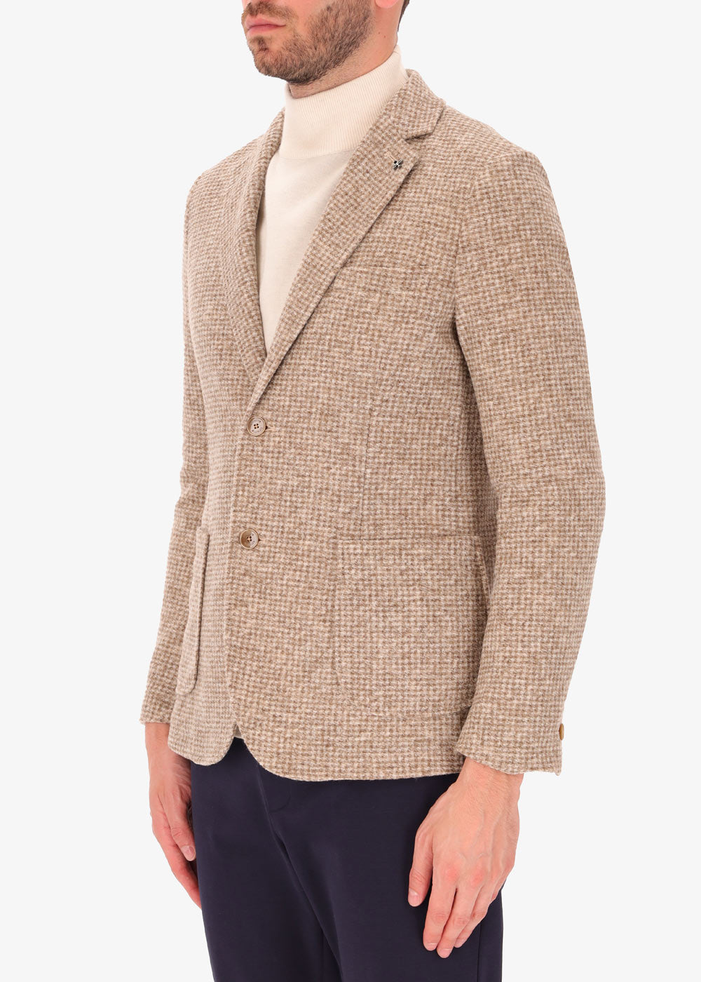 Jacke Giona mit Bouclé-Effekt aus gekochter Wolle