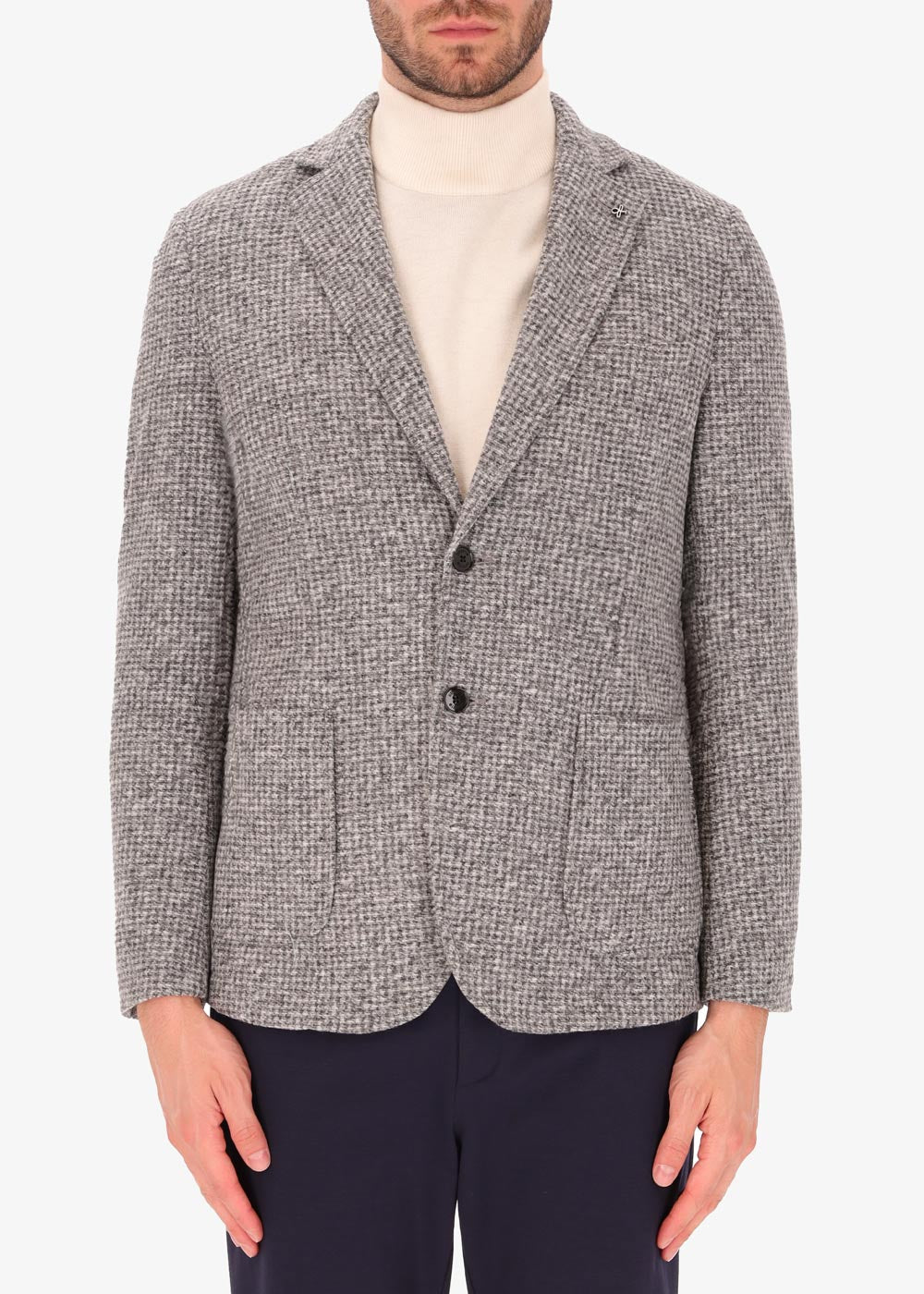 Jacke Giona mit Bouclé-Effekt aus gekochter Wolle