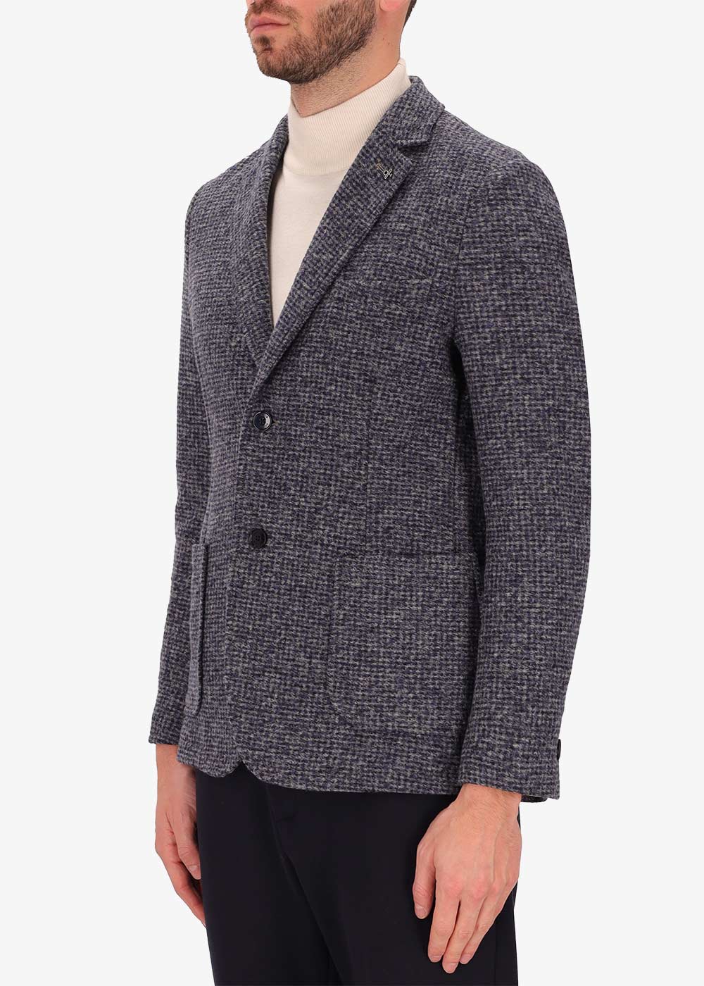 Jacke Giona mit Bouclé-Effekt aus gekochter Wolle