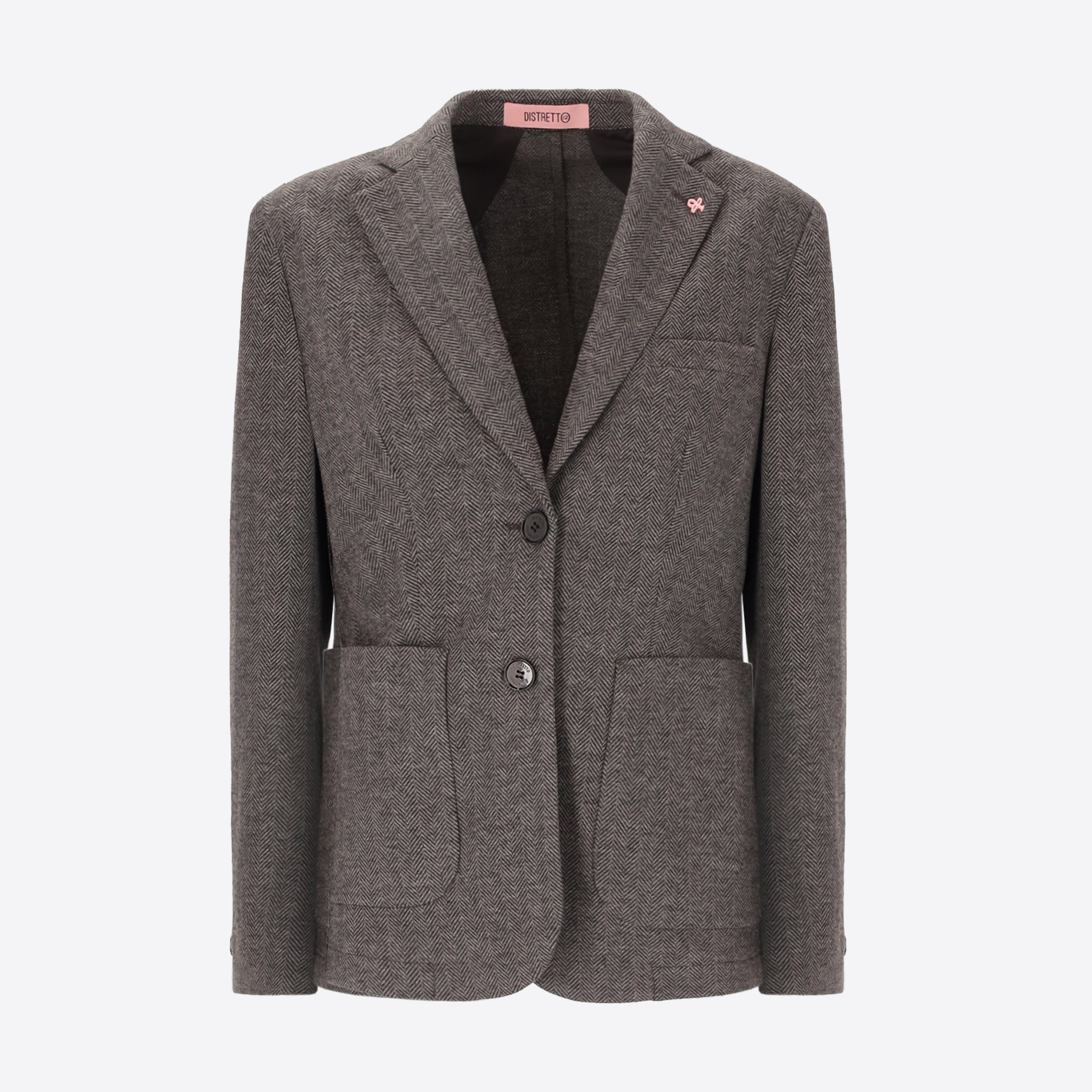 Jacket in Super Comfort Jersey with Resca Pattern Herrin - Woman