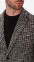 Botticelli Black Jacquard Jacket - Close-Up Of The Collar
