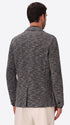 Botticelli Blue Jacquard Jacket - Model Back View
