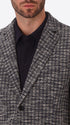 Botticelli Blue Jacquard Jacket - Close-Up Of The Collar