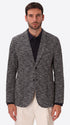Botticelli Blue Jacquard Jacket - Model Front View