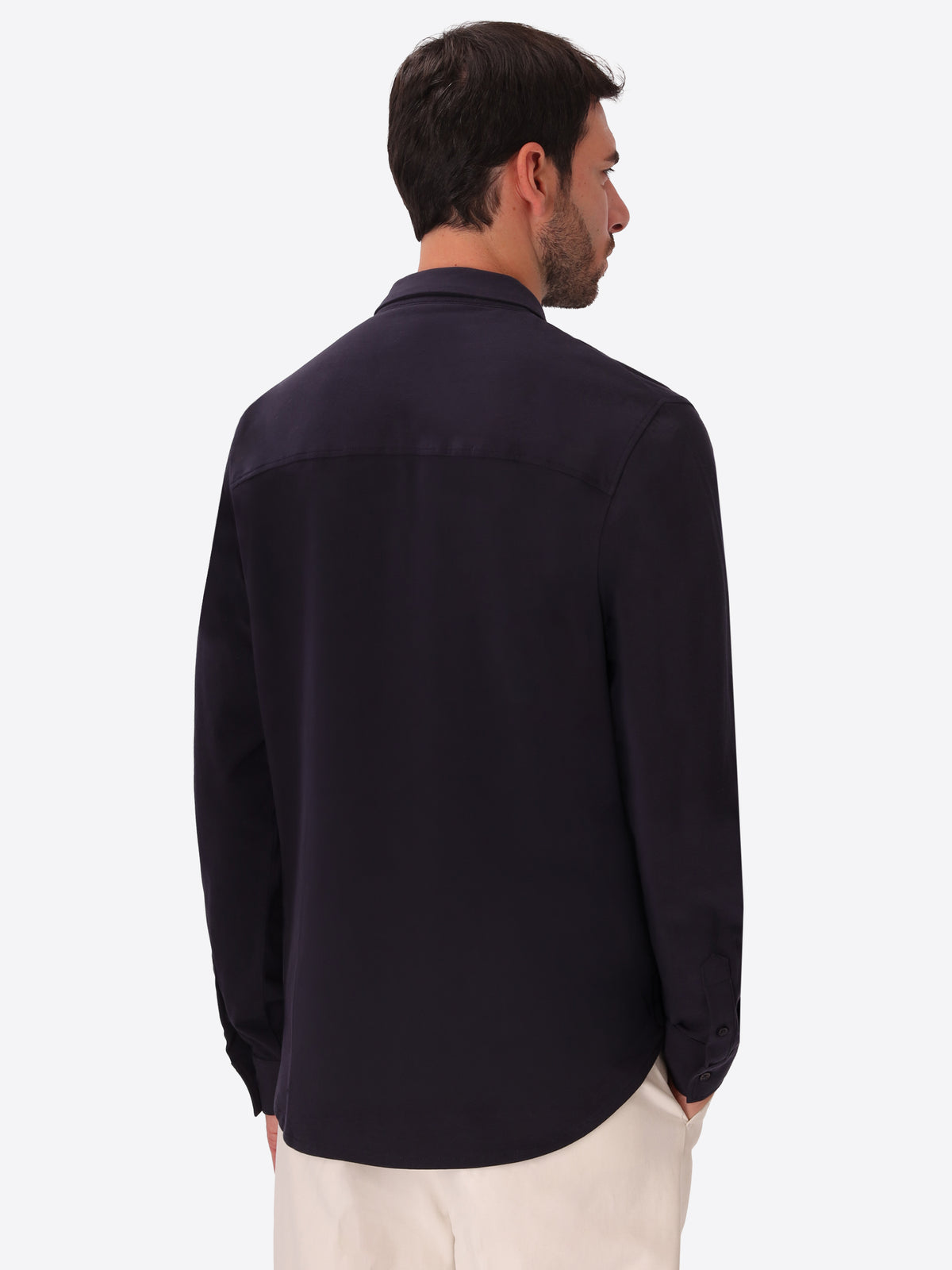 Modigliani Blue Jersey Shirt - Model Back View
