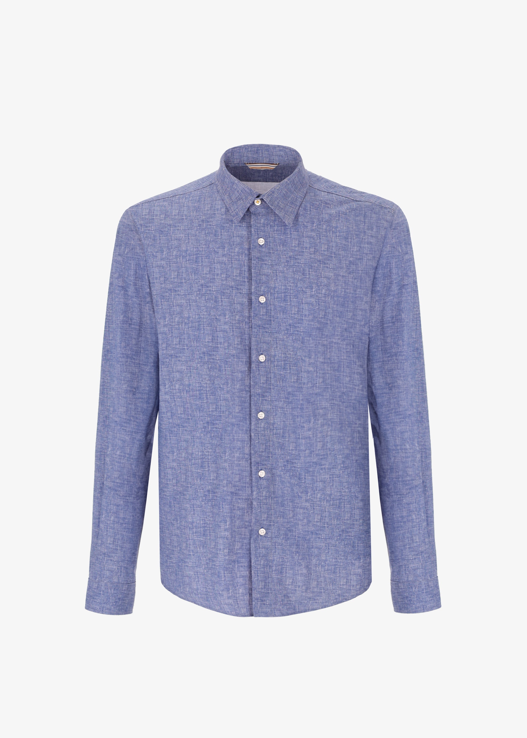 Camicia Scarl in Jersey Tecnico con Stampa Effetto Lino