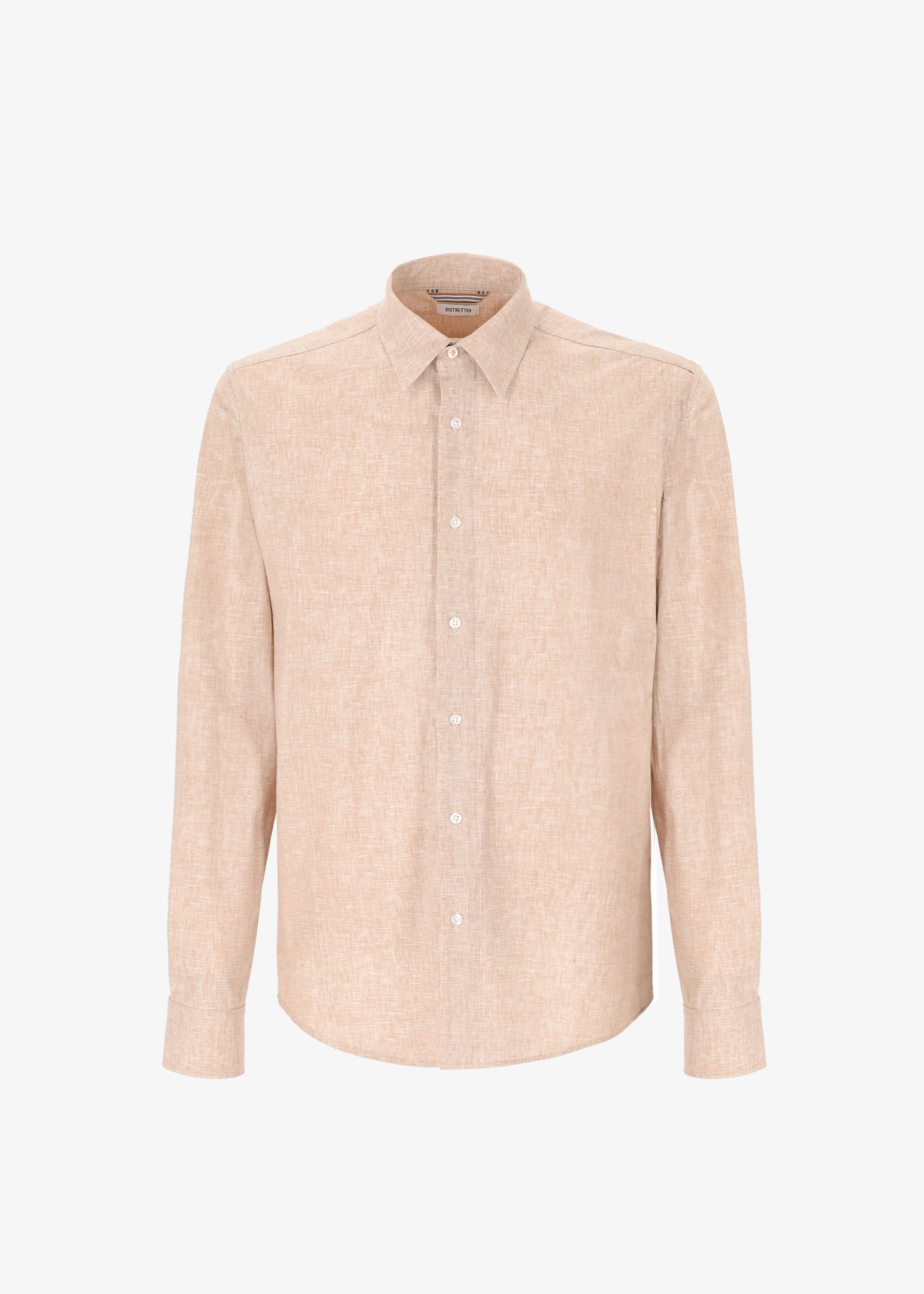 Camicia Scarl in Jersey Tecnico con Stampa Effetto Lino