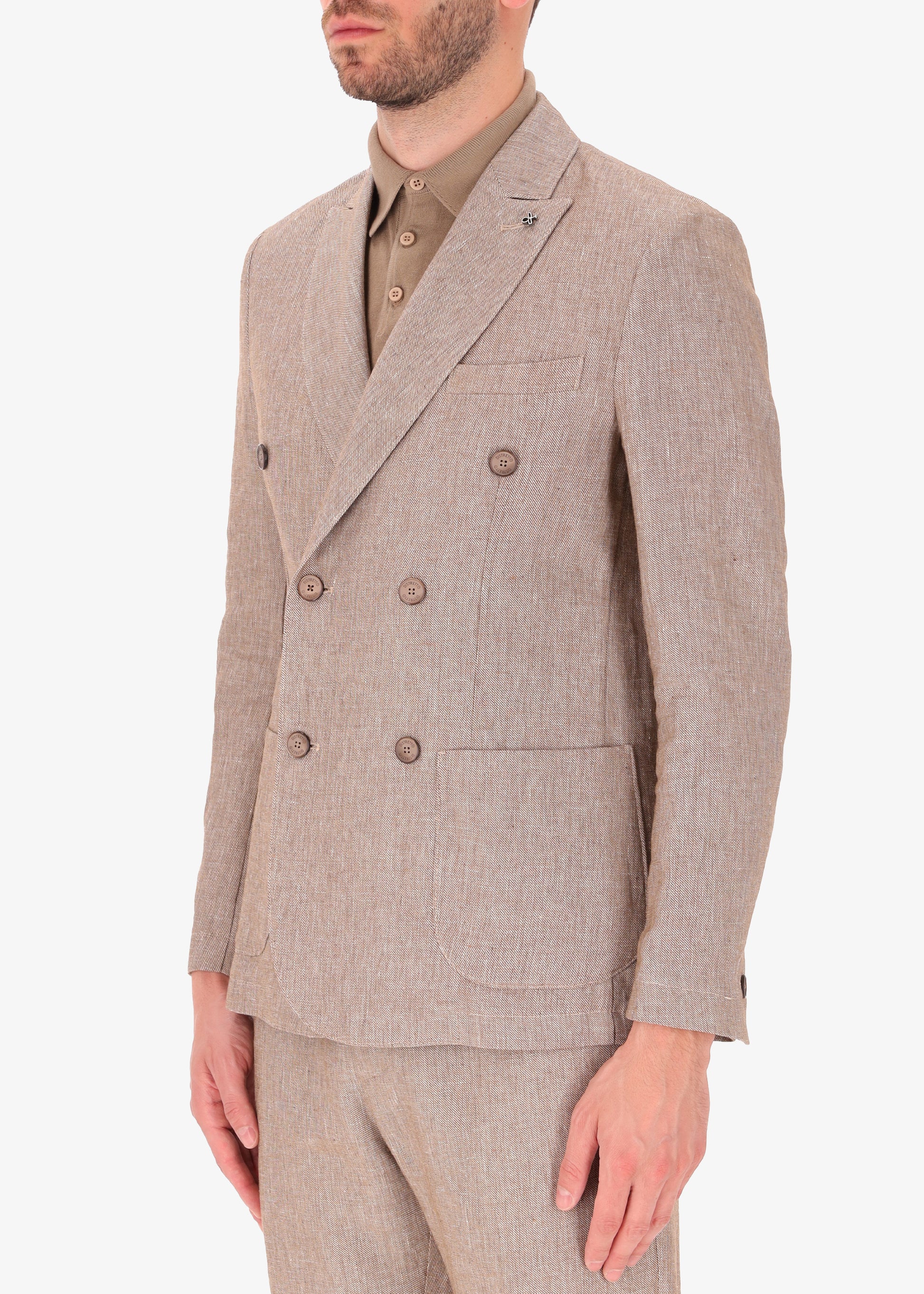 Giacca Doppiopetto Certo in Tessuto Misto Lino – Distretto12