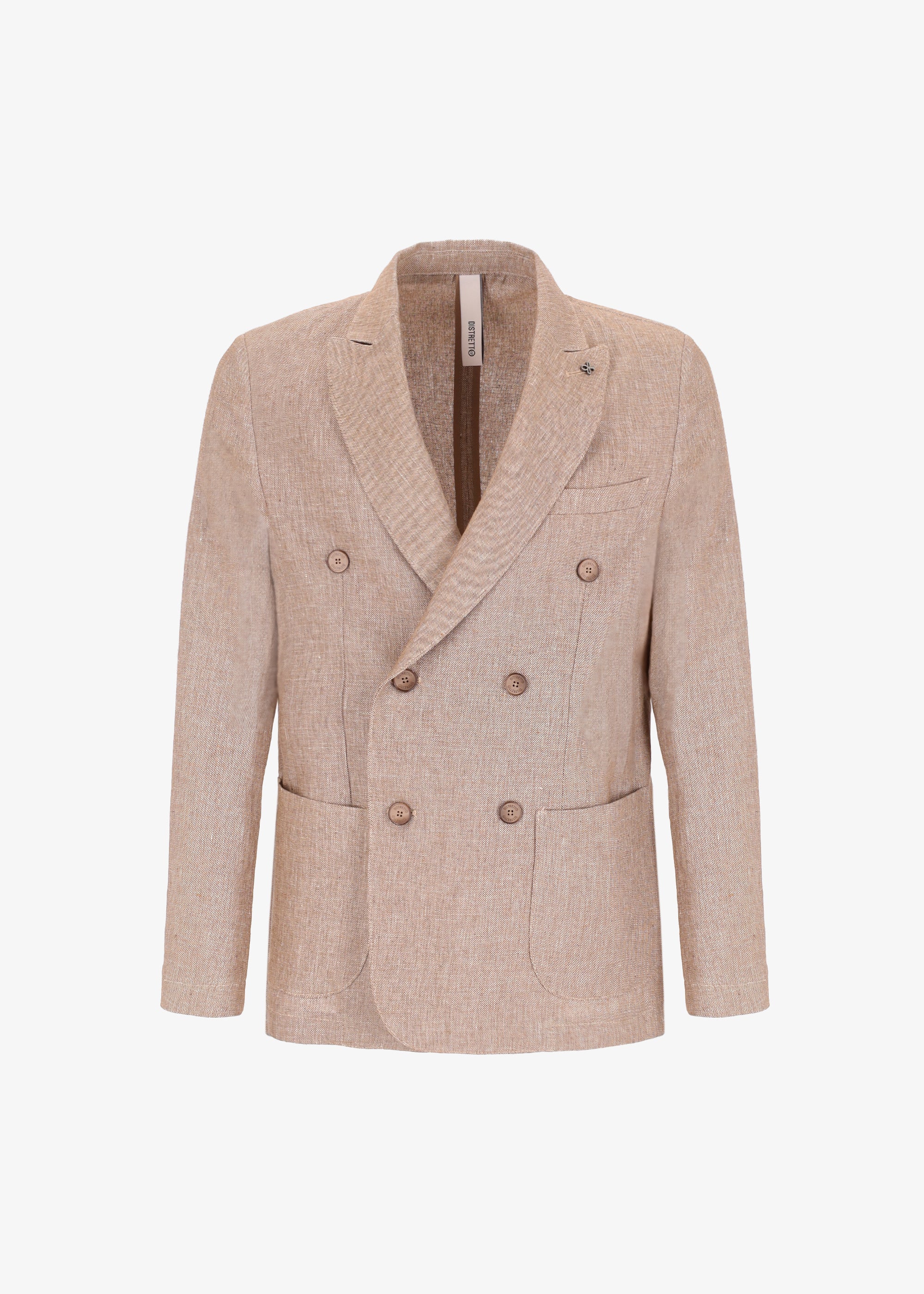 Certo Doppelreihige Jacke aus Leinenmischgewebe