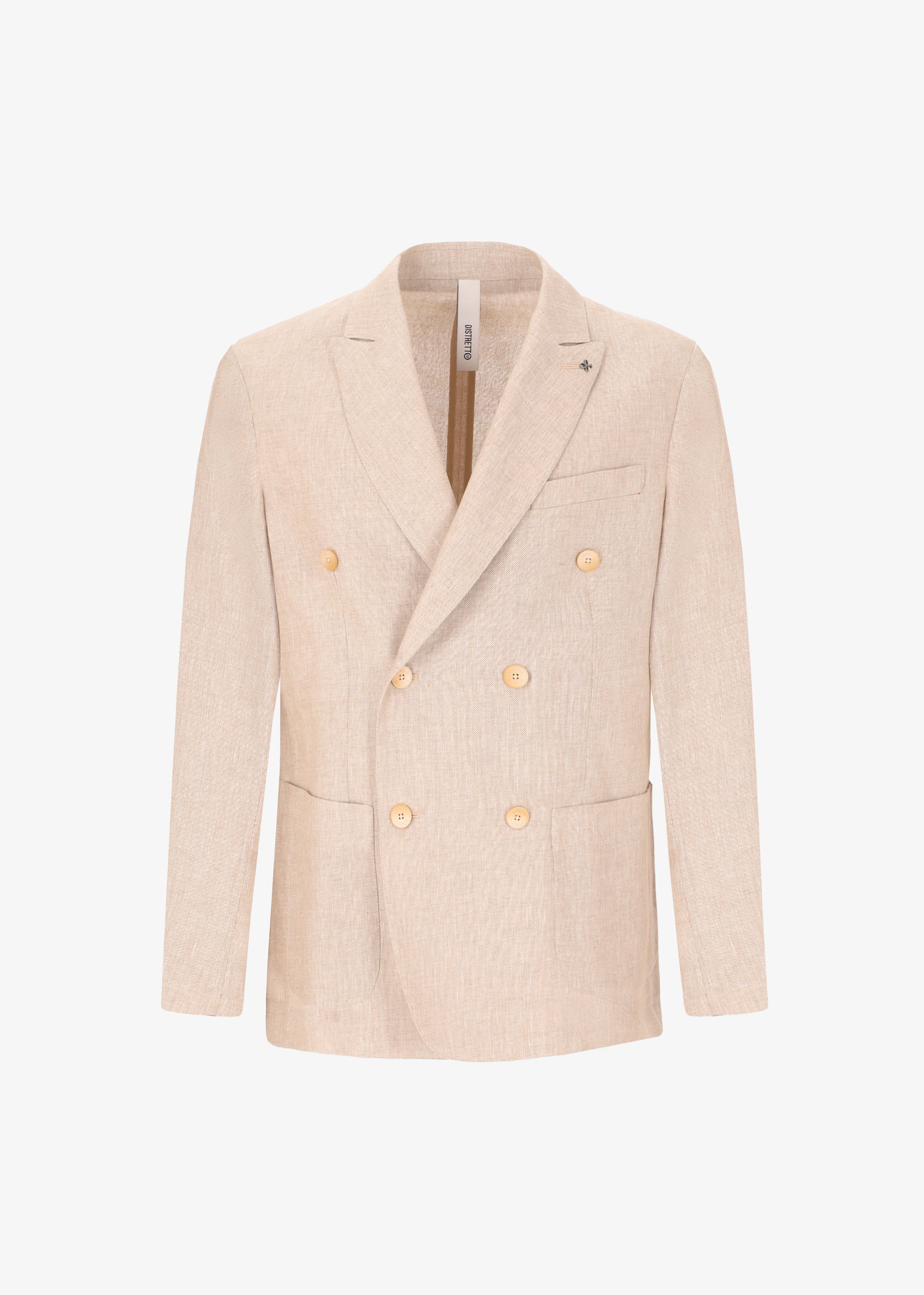 Certo Doppelreihige Jacke aus Leinenmischgewebe
