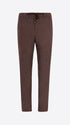 Distretto12 York Cellini Brown Melange Technical Jersey Trousers - Product Still Life