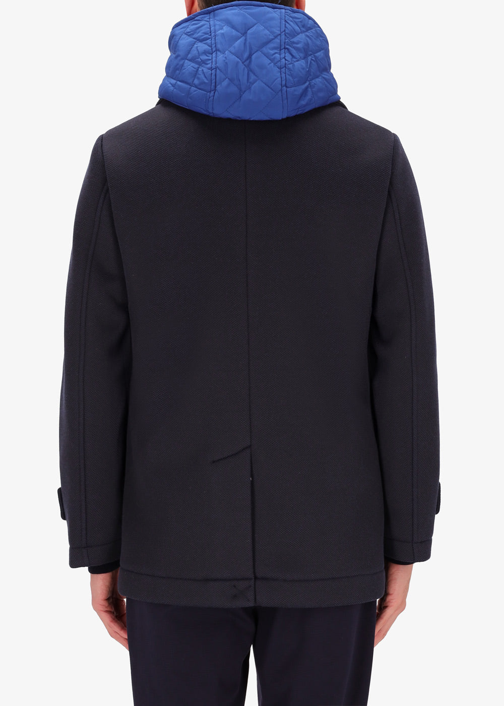 Peacoat Cruise in Micro Piquet Tecnico con Cappuccio Imbottito