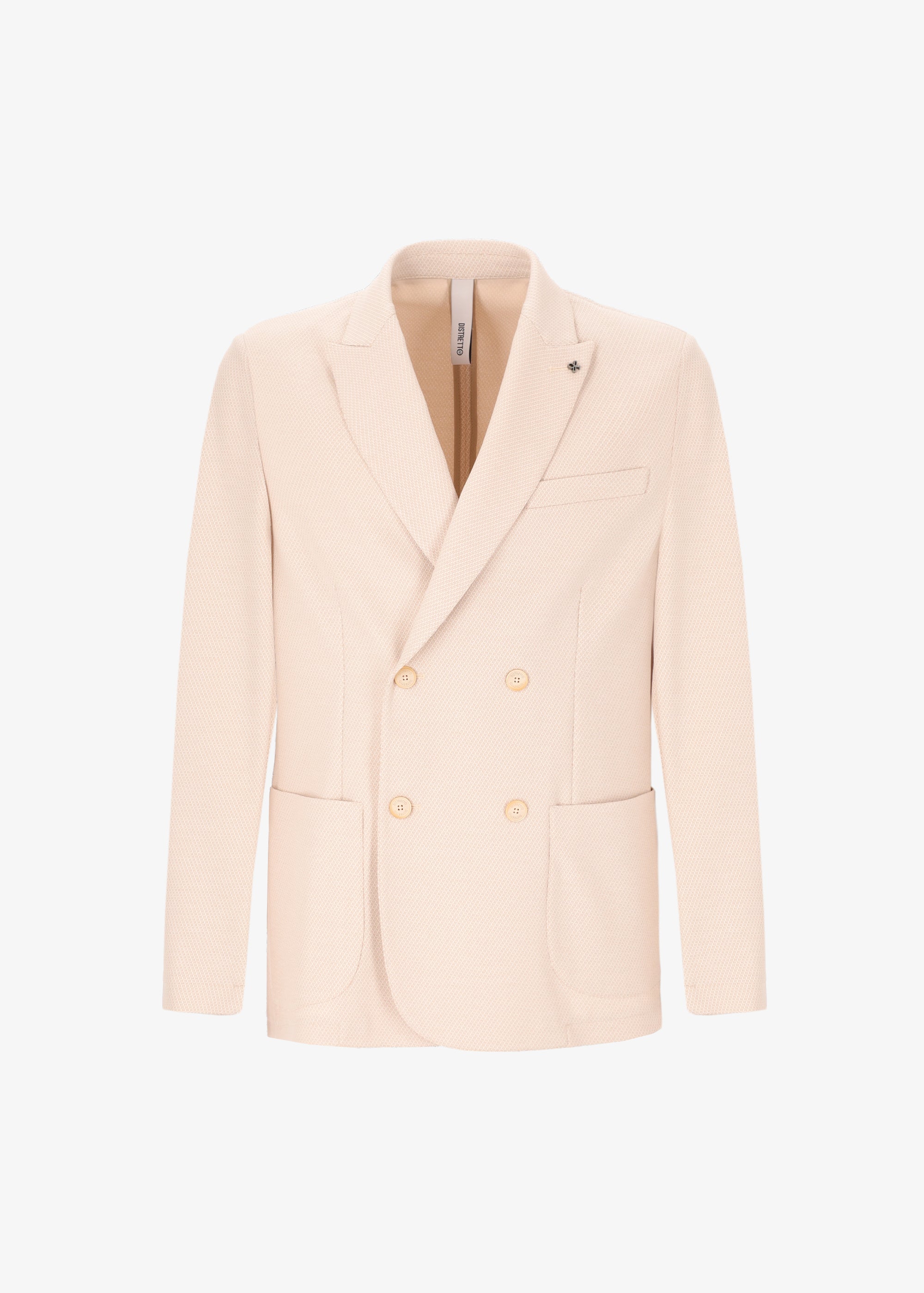 Lajatico Doppelreihige Jacke aus Mikro-Muster Jersey