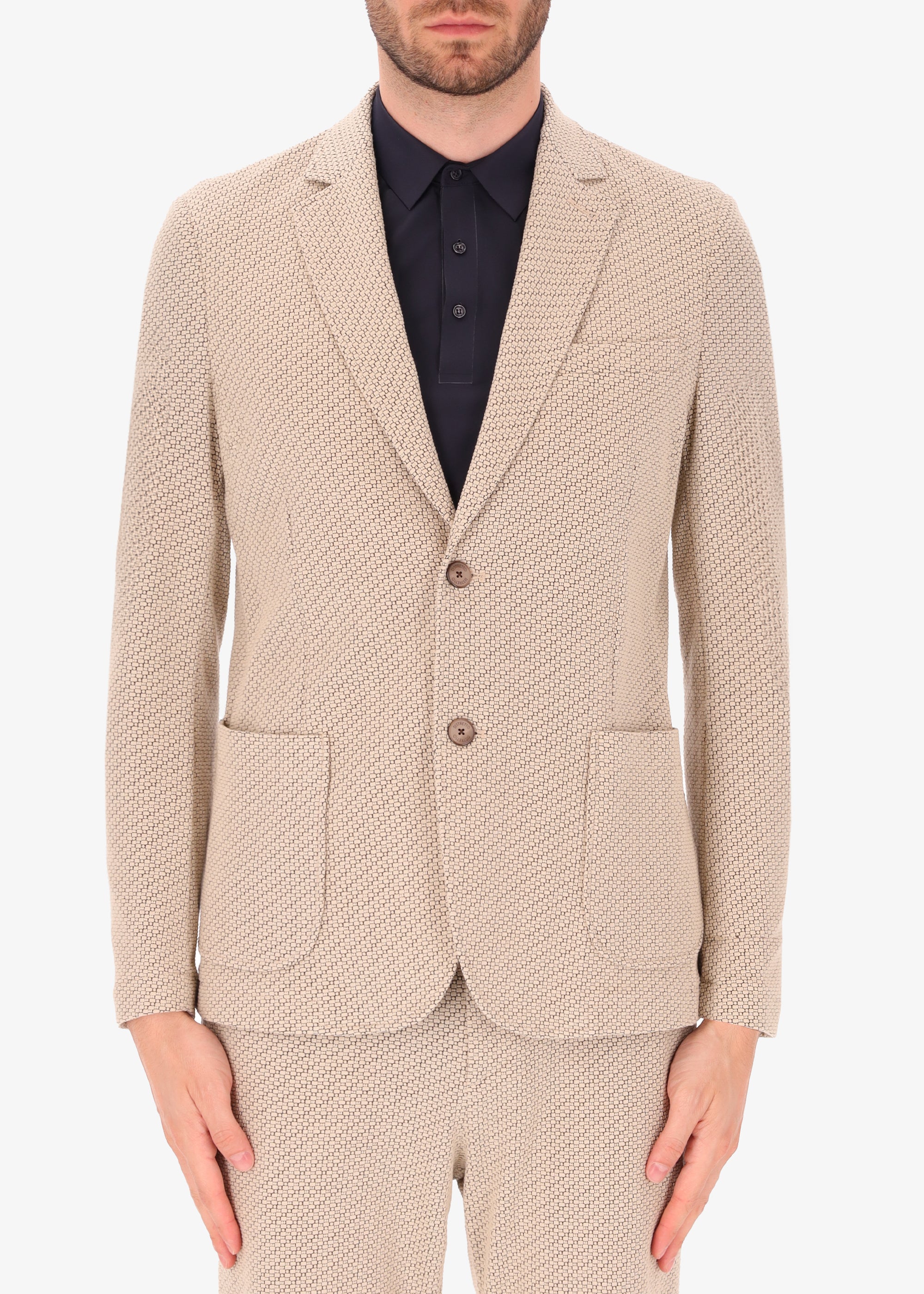 Micro Pattern Texture Cotton Jacket Zeri