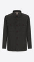 Distretto12 Allori Forest Green Milano-Jersey Houndstooth Shirt Jacket - Product Still Life