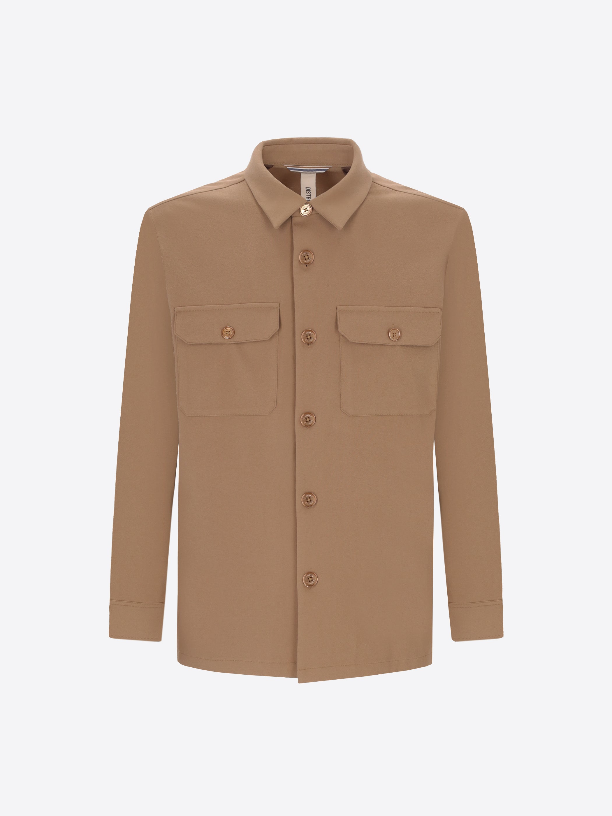 Distretto12 Burri Dove Grey Milano-Jersey Shirt Jacket - Product Still Life