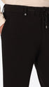 Relax Burri Black Milano-Jersey Trousers - Close-Up Of The Front Pocket