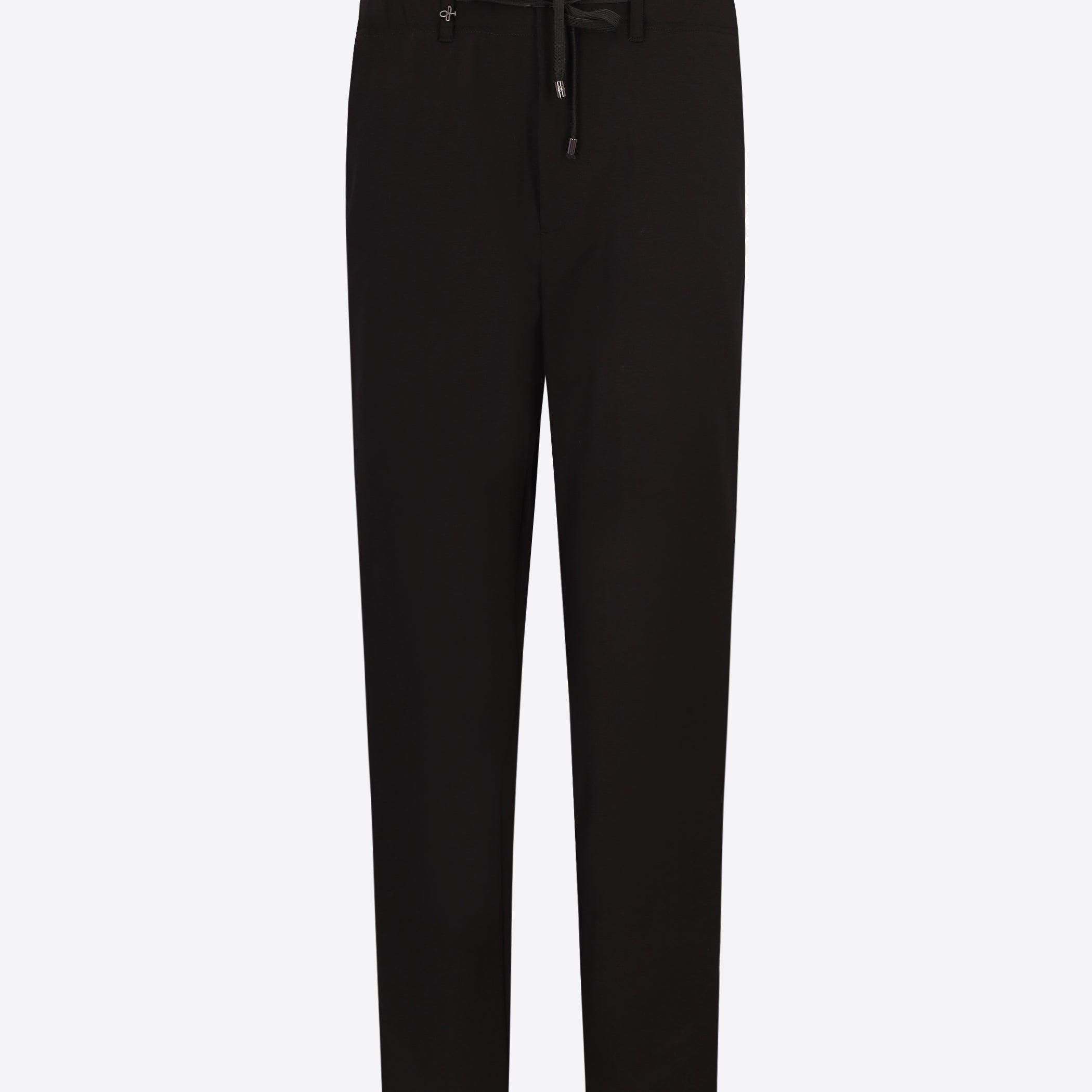 Distretto12 Relax Burri Black Milano-Jersey Trousers - Product Still Life