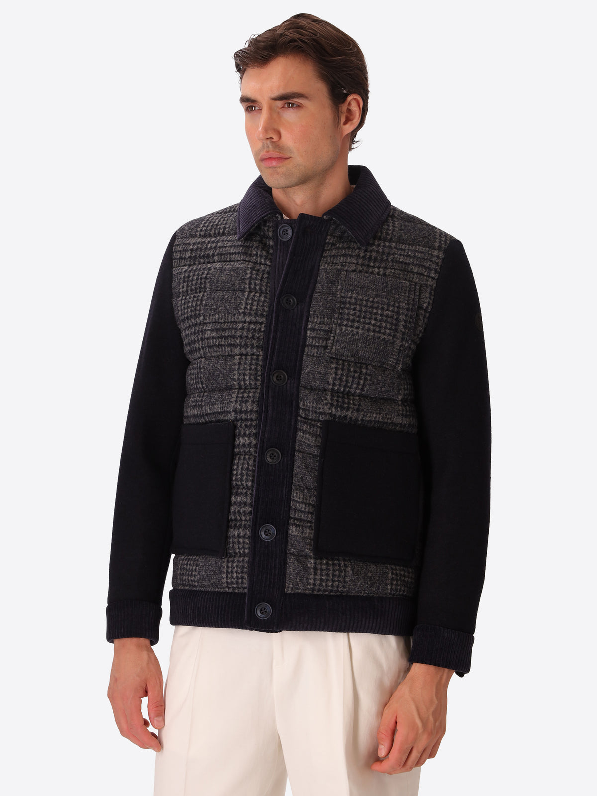 Aviator-Jacke im Materialmix Urban Gent