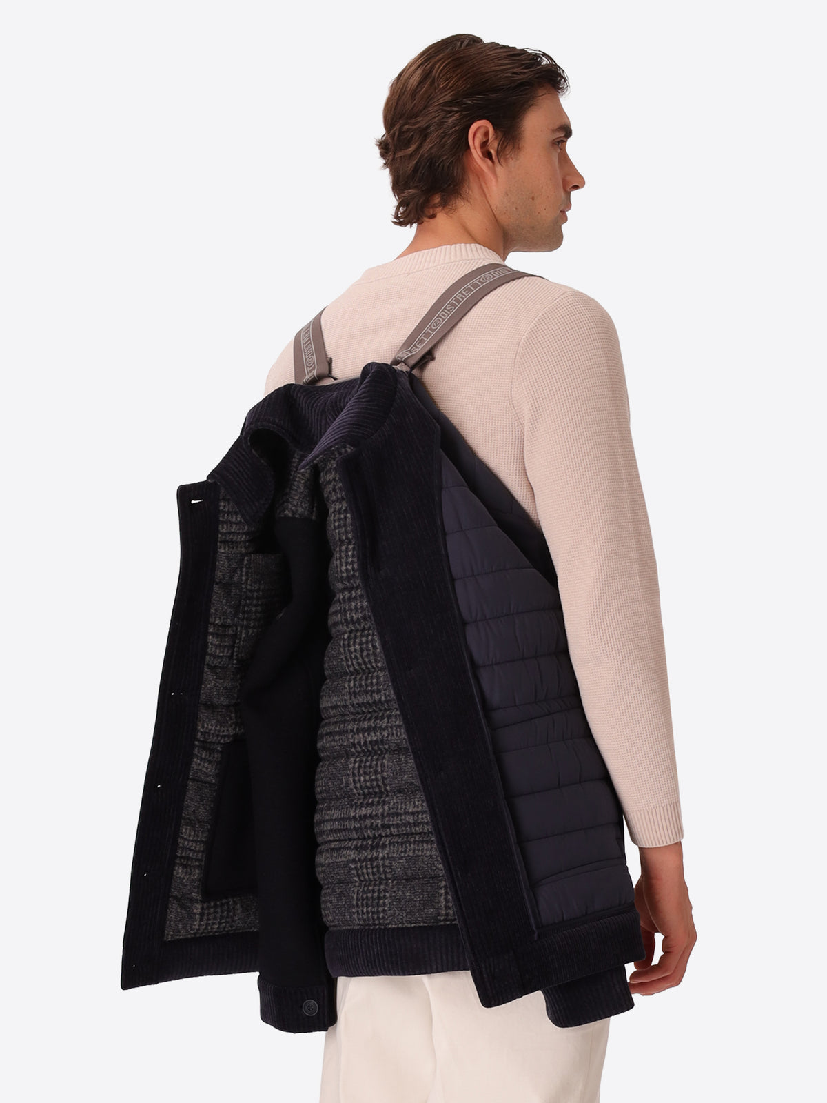Aviator-Jacke im Materialmix Urban Gent