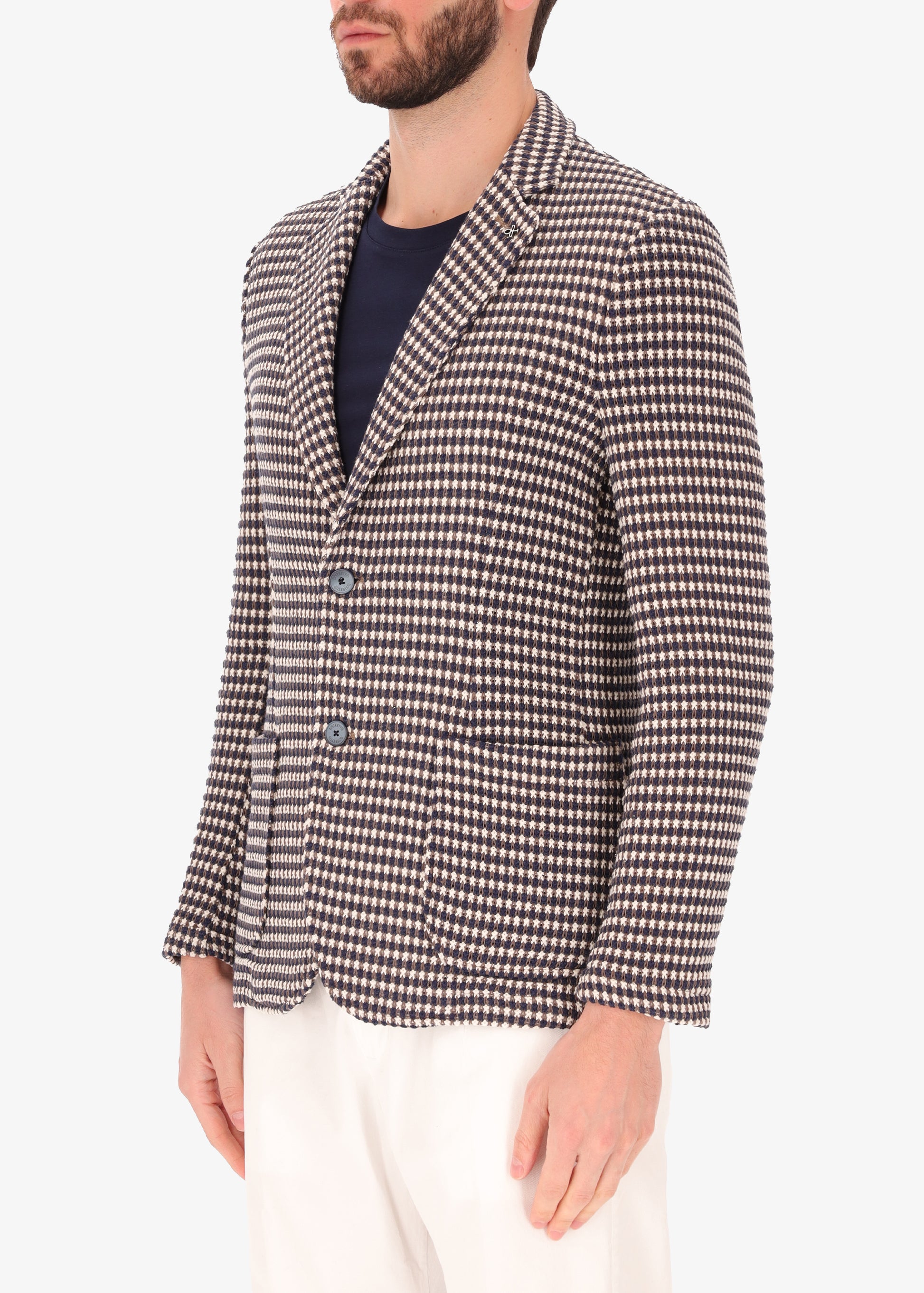 Giacca Reg in Maglia di Cotone Multicolor