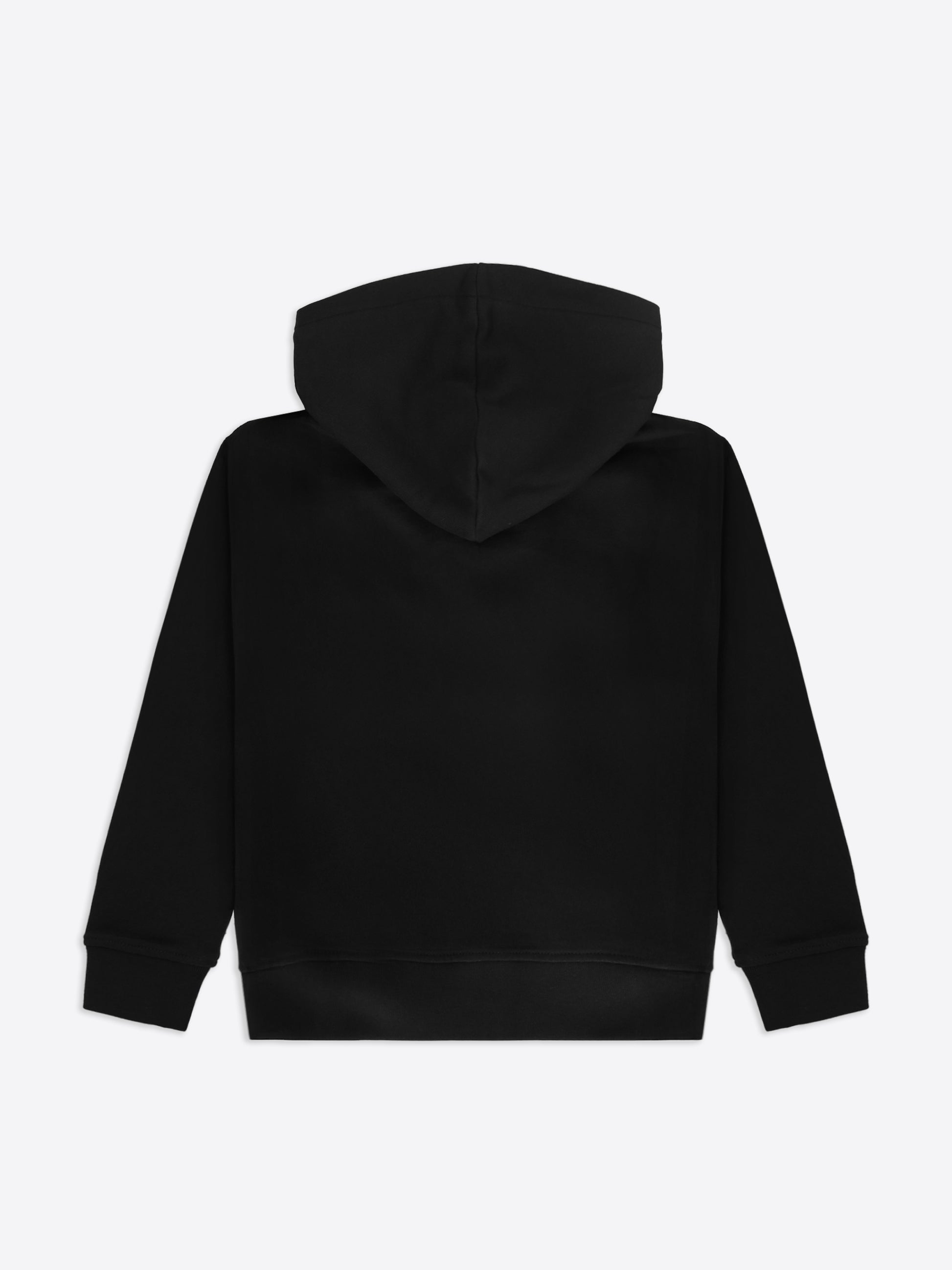 Kapuzen-Sweatshirt mit Reißverschluss aus einfarbigem Baumwoll-Sweatstoff mit Frontreißverschluss