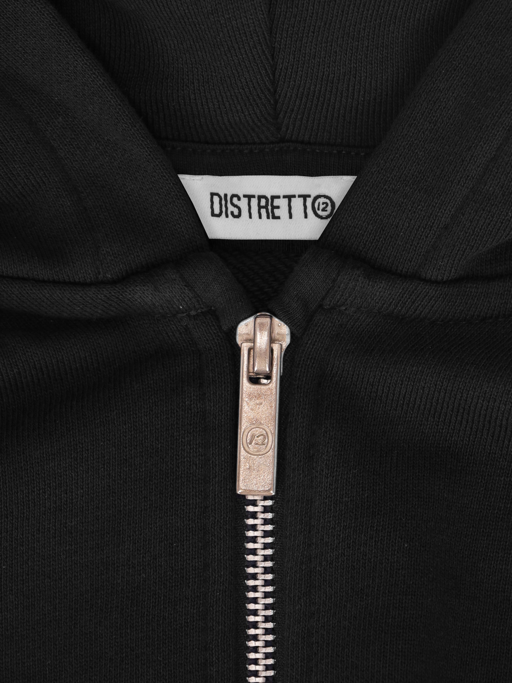 Kapuzen-Sweatshirt mit Reißverschluss aus einfarbigem Baumwoll-Sweatstoff mit Frontreißverschluss