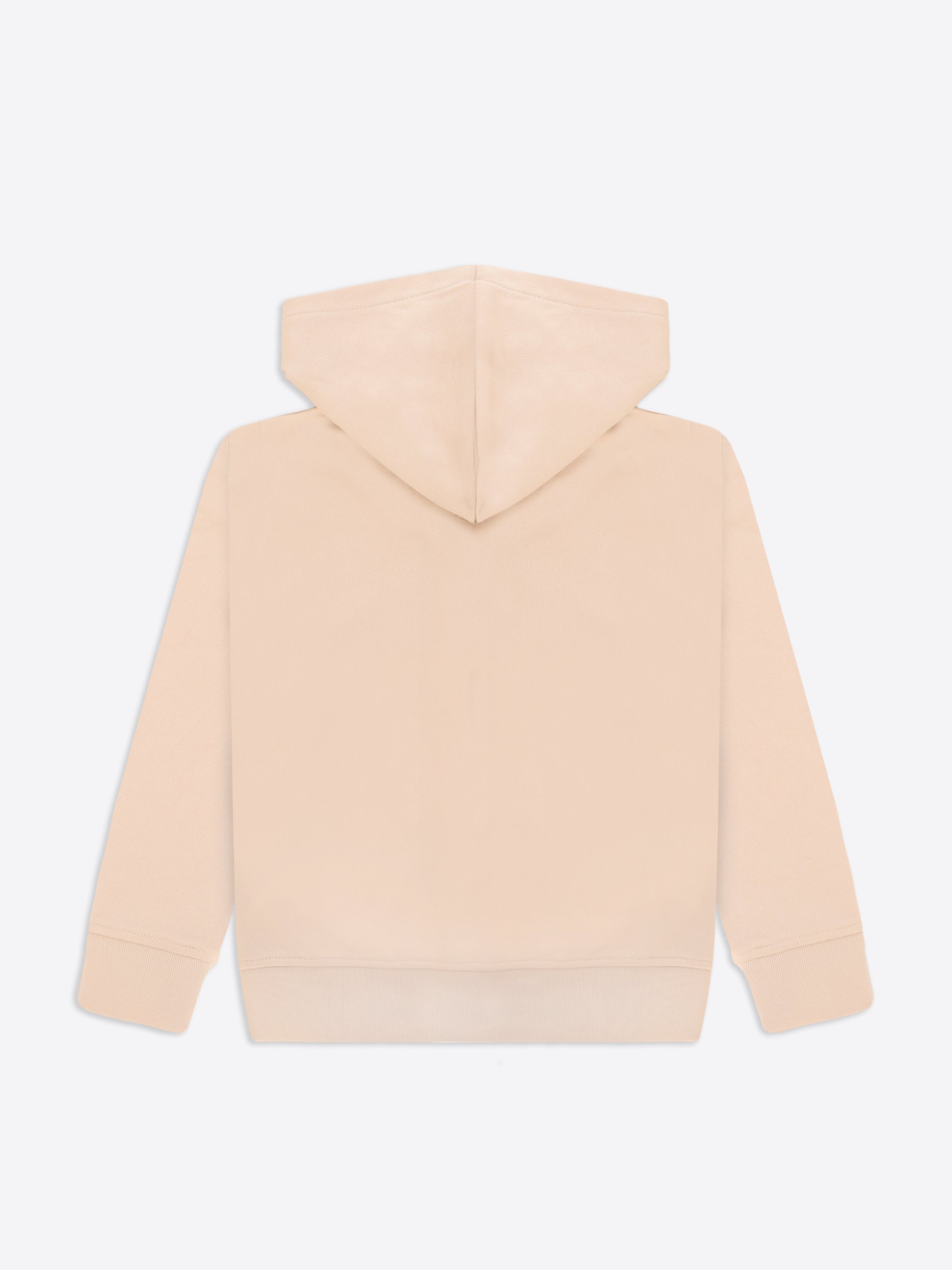 Kapuzen-Sweatshirt mit Reißverschluss aus einfarbigem Baumwoll-Sweatstoff mit Frontreißverschluss