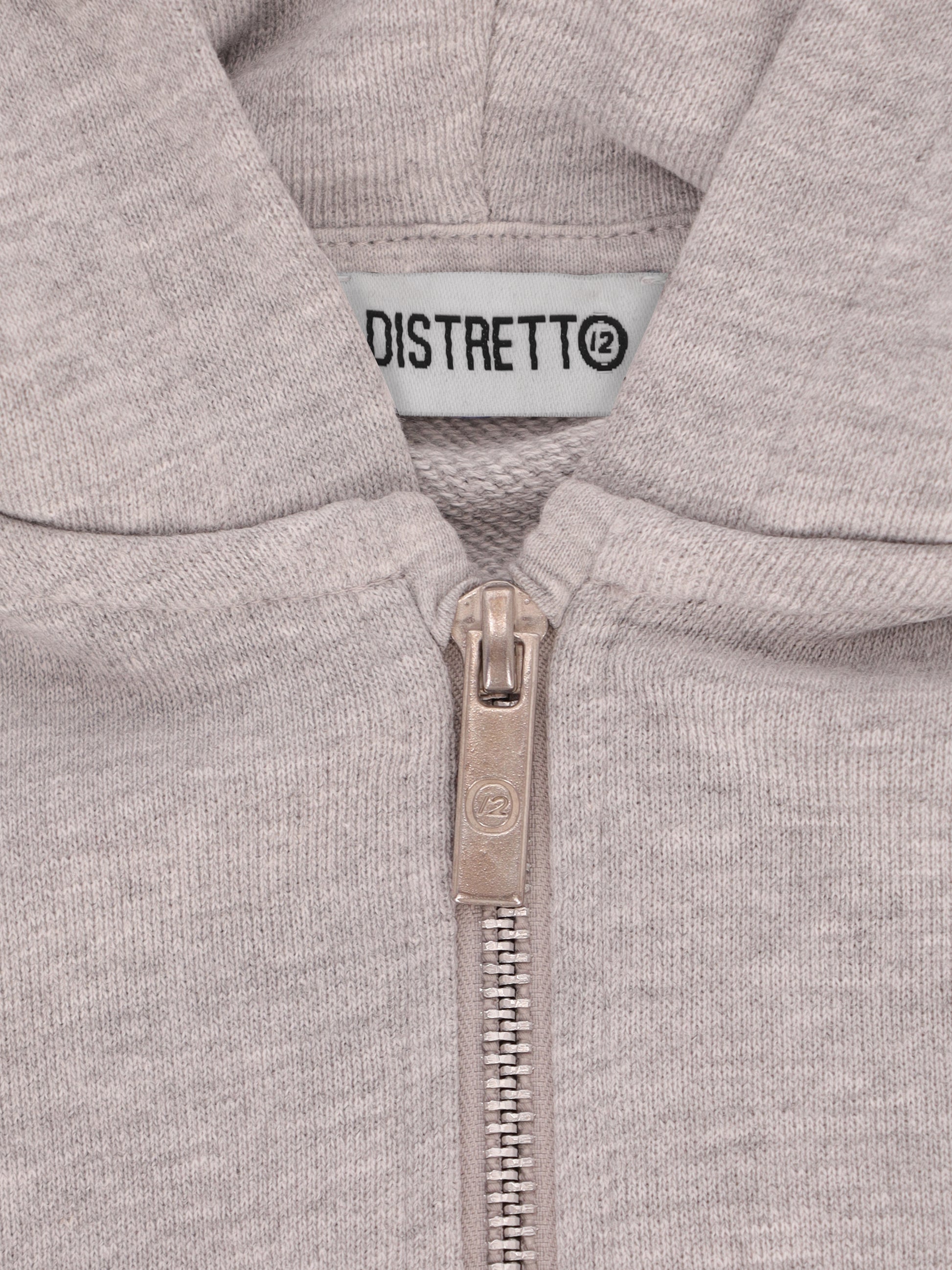 Kapuzen-Sweatshirt mit Reißverschluss aus einfarbigem Baumwoll-Sweatstoff mit Frontreißverschluss