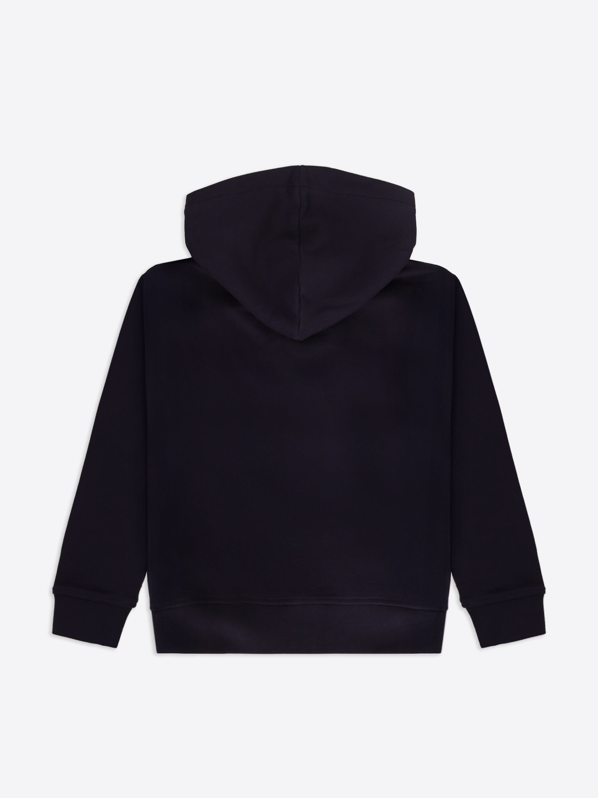 Kapuzen-Sweatshirt mit Reißverschluss aus einfarbigem Baumwoll-Sweatstoff mit Frontreißverschluss