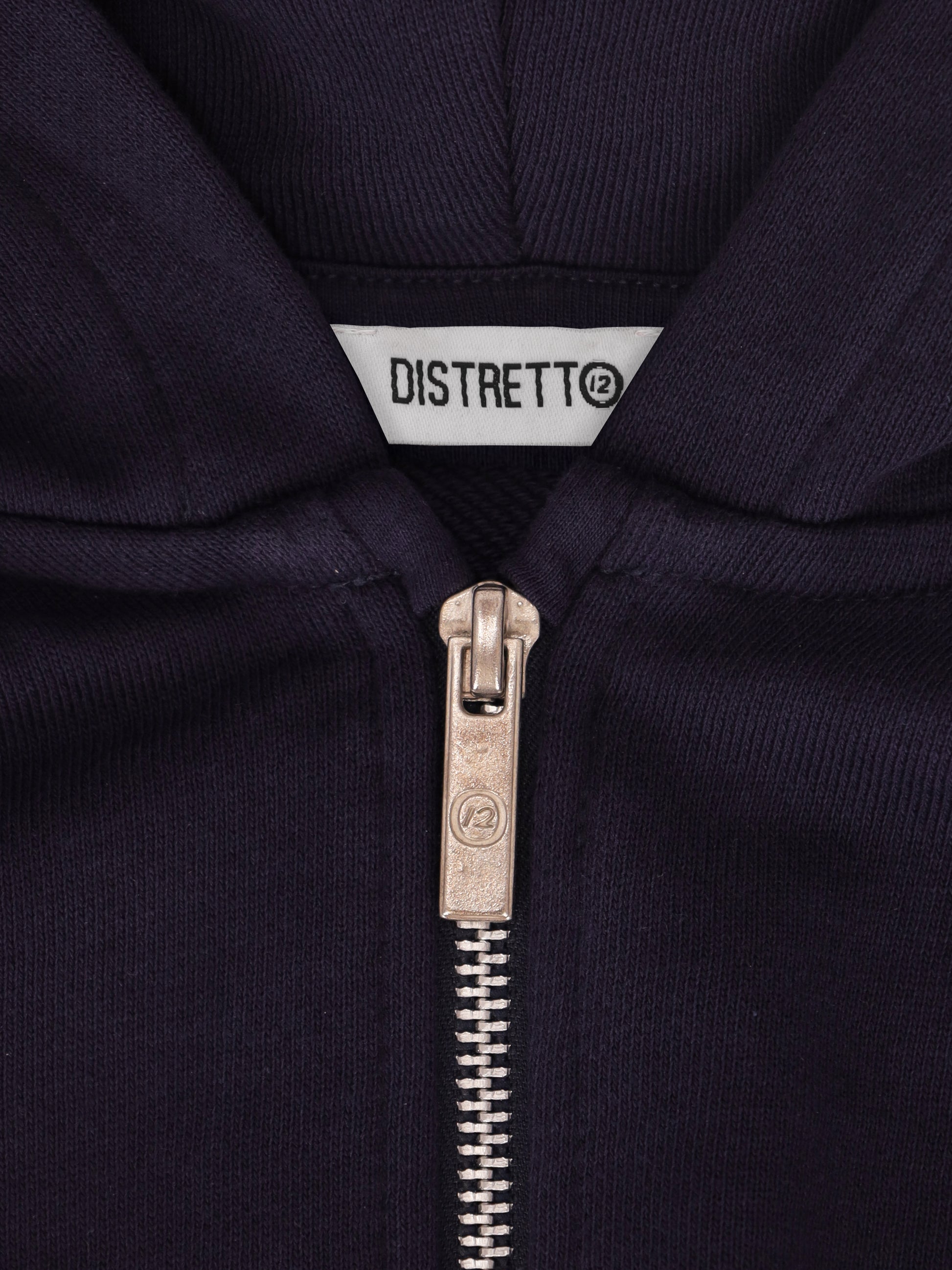 Kapuzen-Sweatshirt mit Reißverschluss aus einfarbigem Baumwoll-Sweatstoff mit Frontreißverschluss