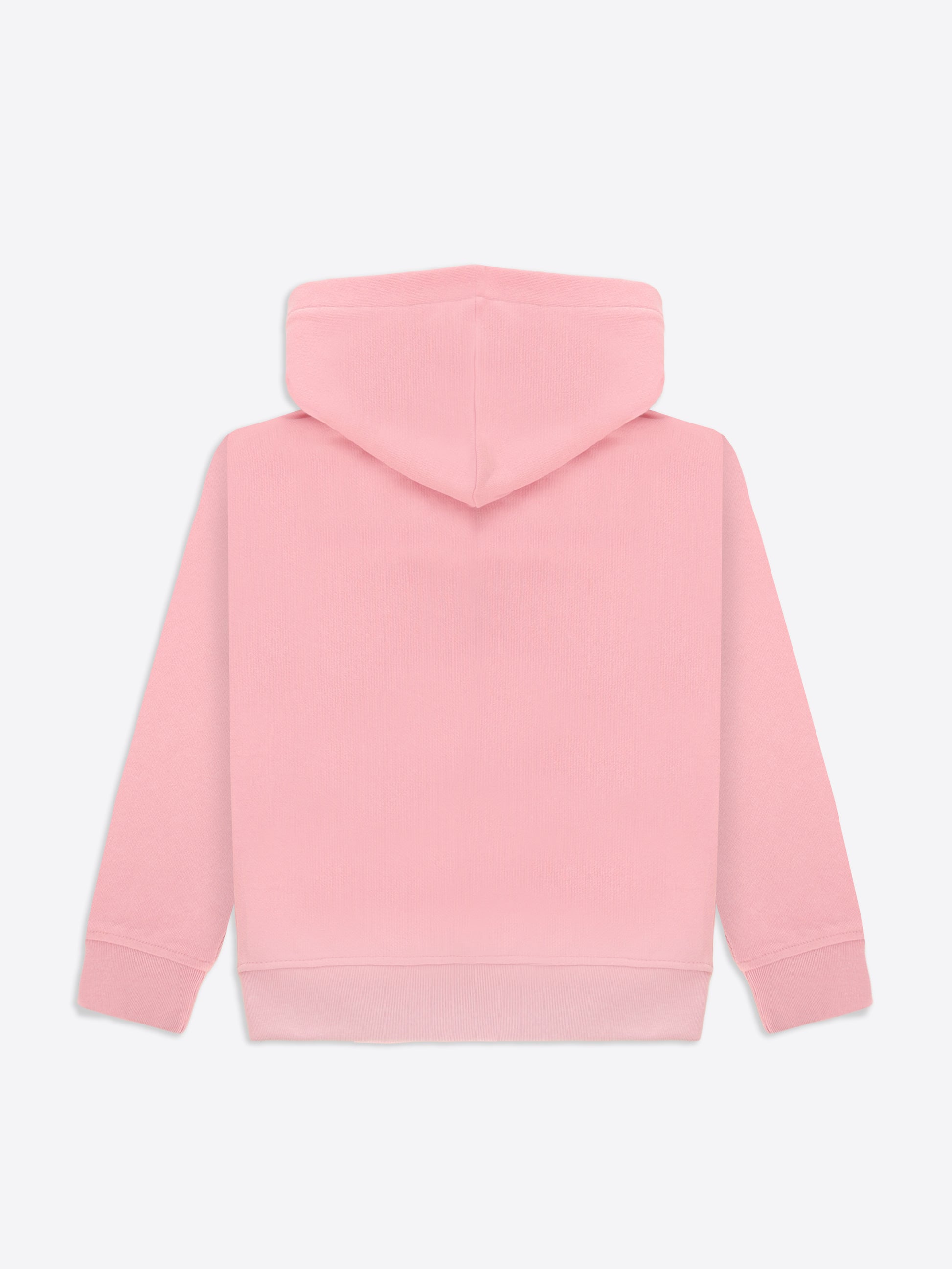 Kapuzen-Sweatshirt mit Reißverschluss aus einfarbigem Baumwoll-Sweatstoff mit Frontreißverschluss