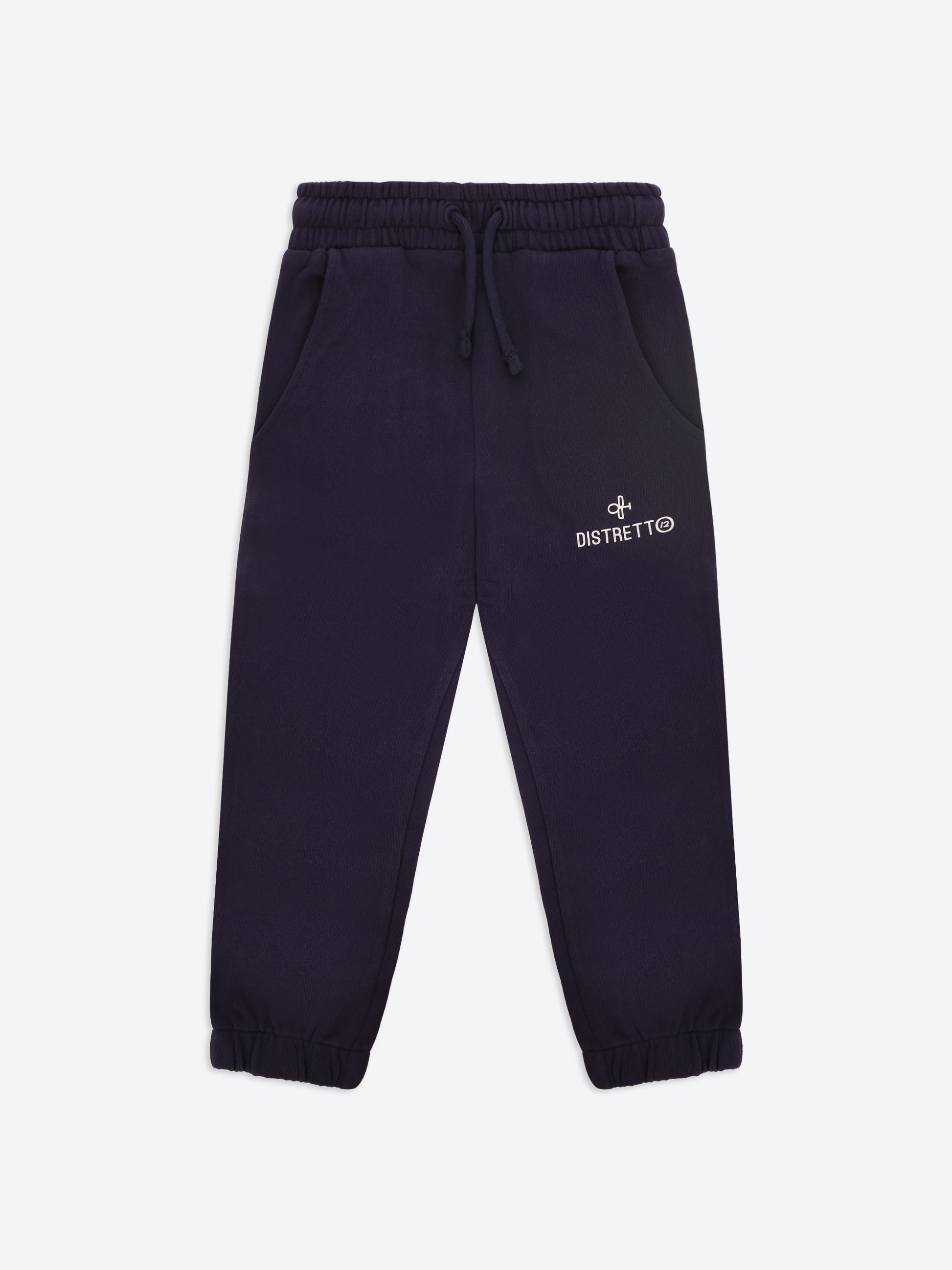 Hose Regular Fit aus einfarbigem Baumwollstoff mit klarem minimalistischem Design