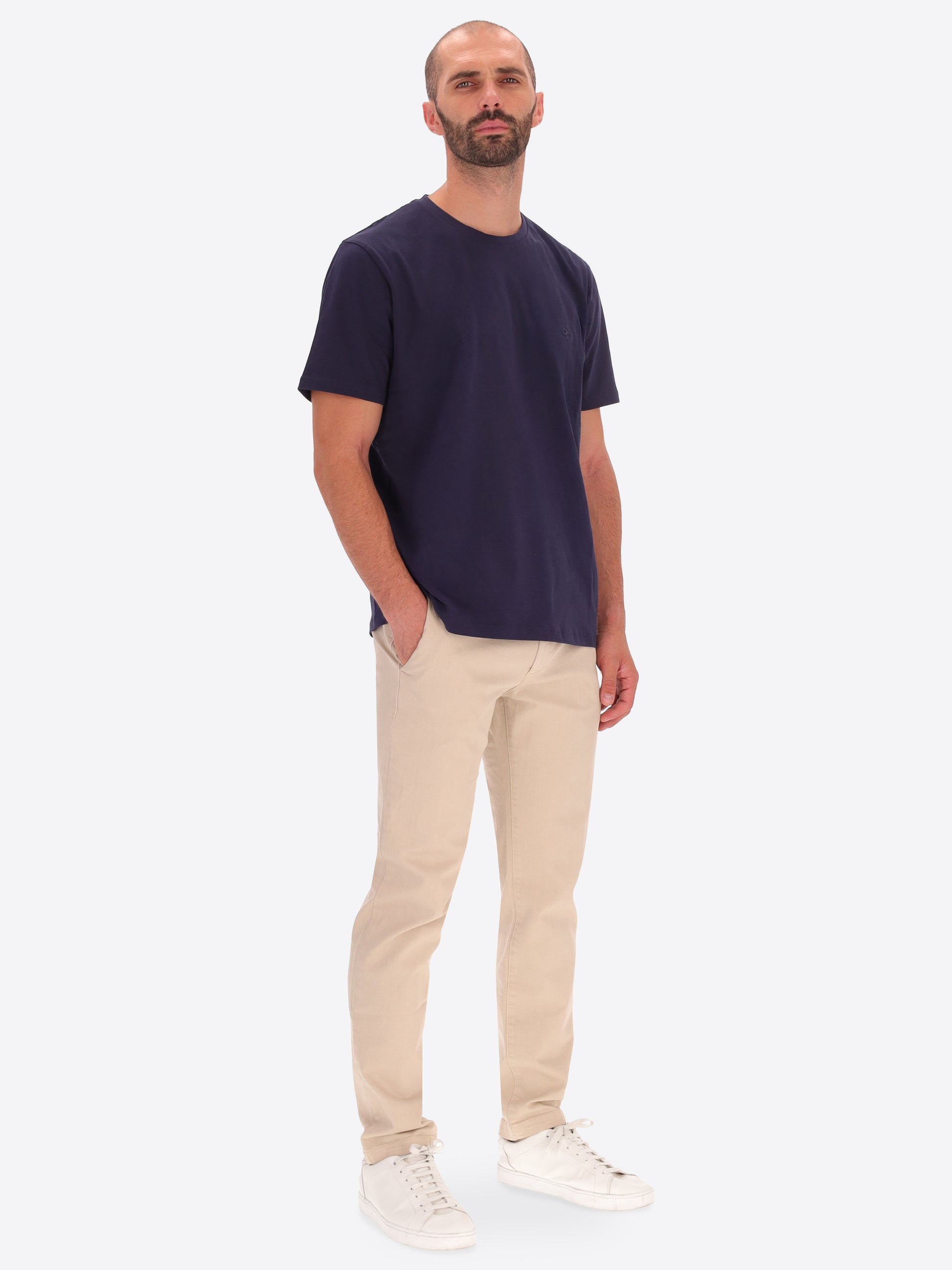 Londra Baumwoll-T-Shirt mit Rundhalsausschnitt und Logo