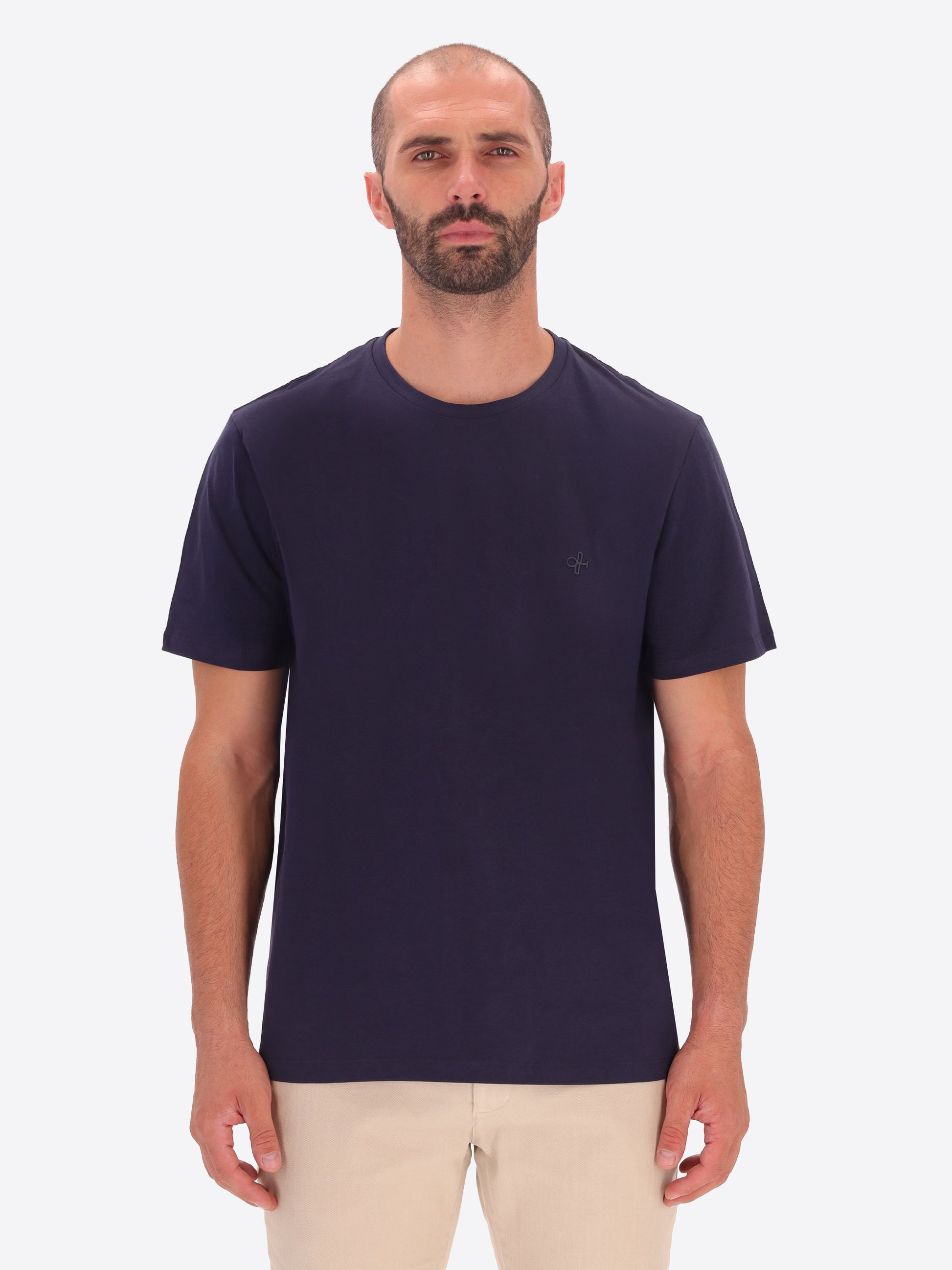 Londra Baumwoll-T-Shirt mit Rundhalsausschnitt und Logo