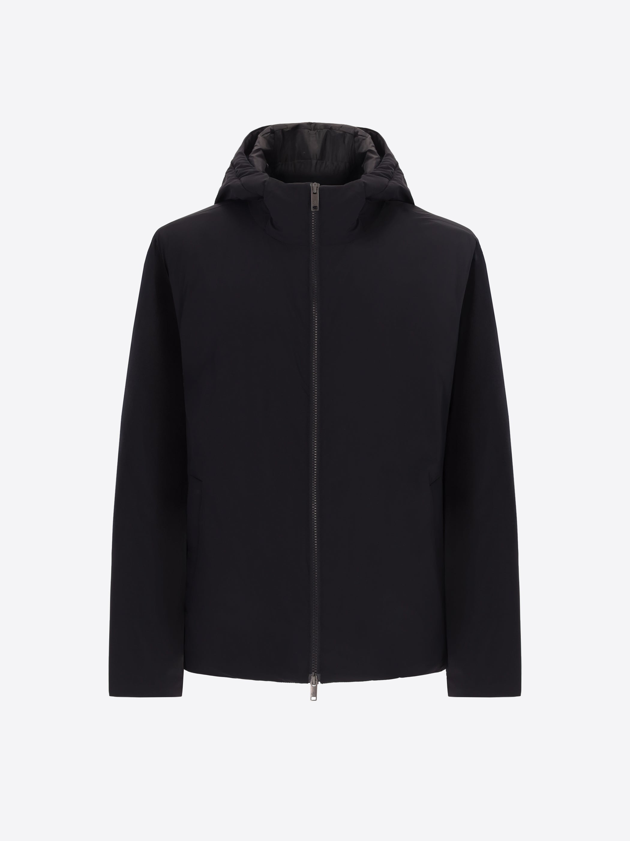 Distretto12 Klimt Blue Padded Technical Nylon Hooded Jacket - Product Still Life