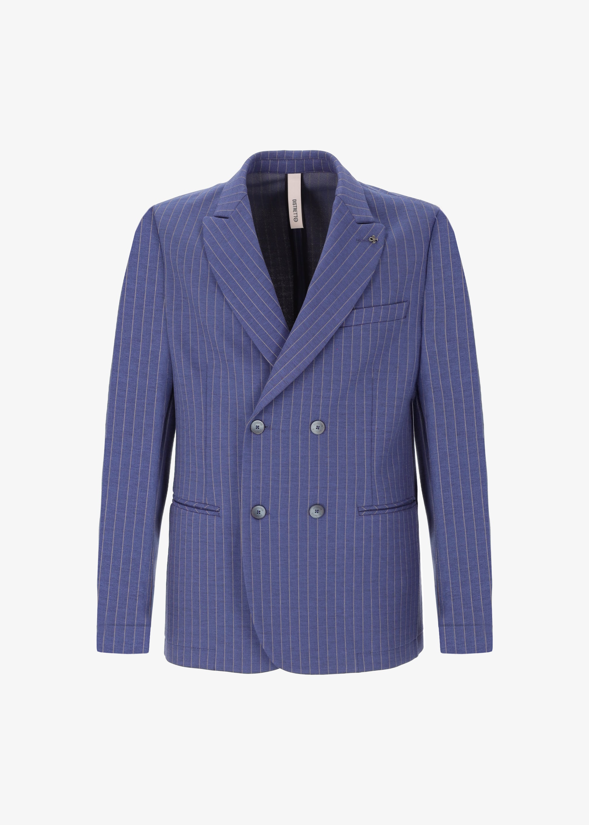Pinstriped Jersey Double Breasted Jacket Luci