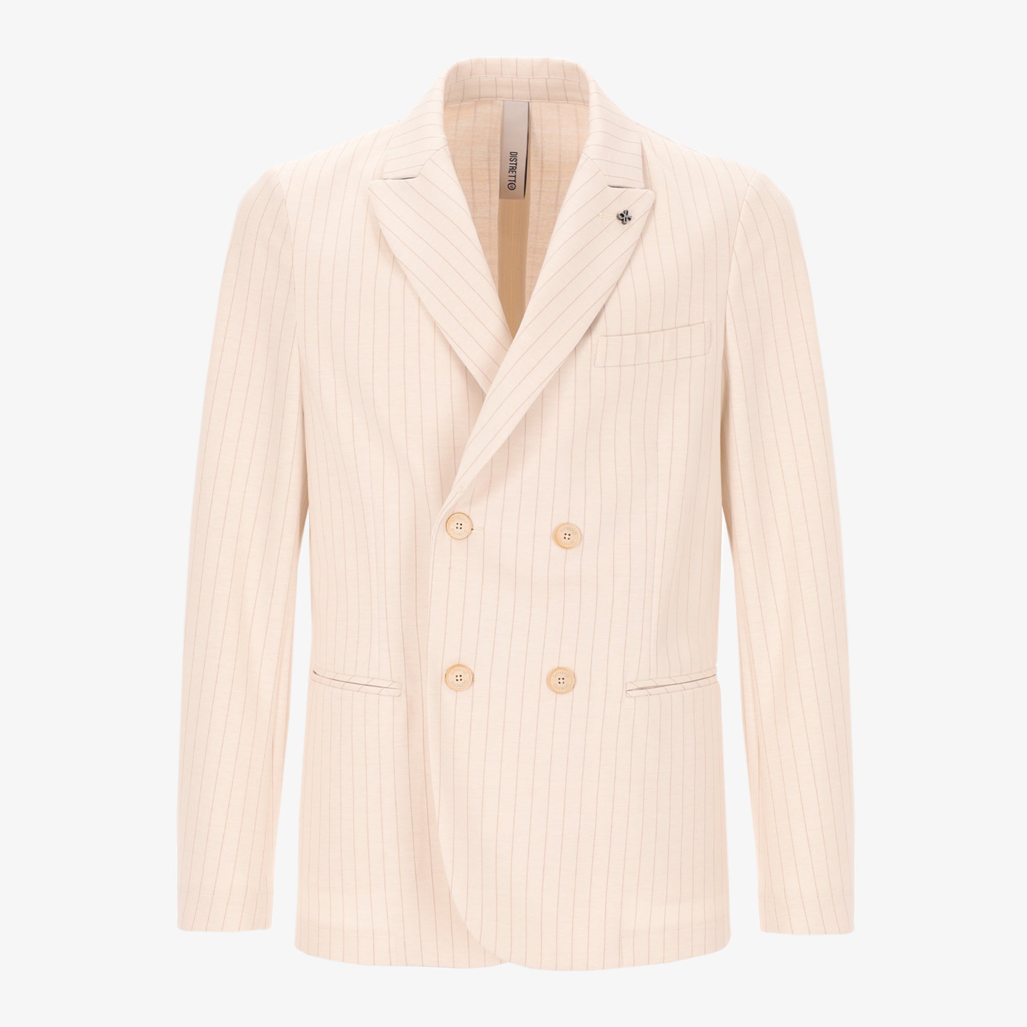 Pinstriped Jersey Double Breasted Jacket Luci