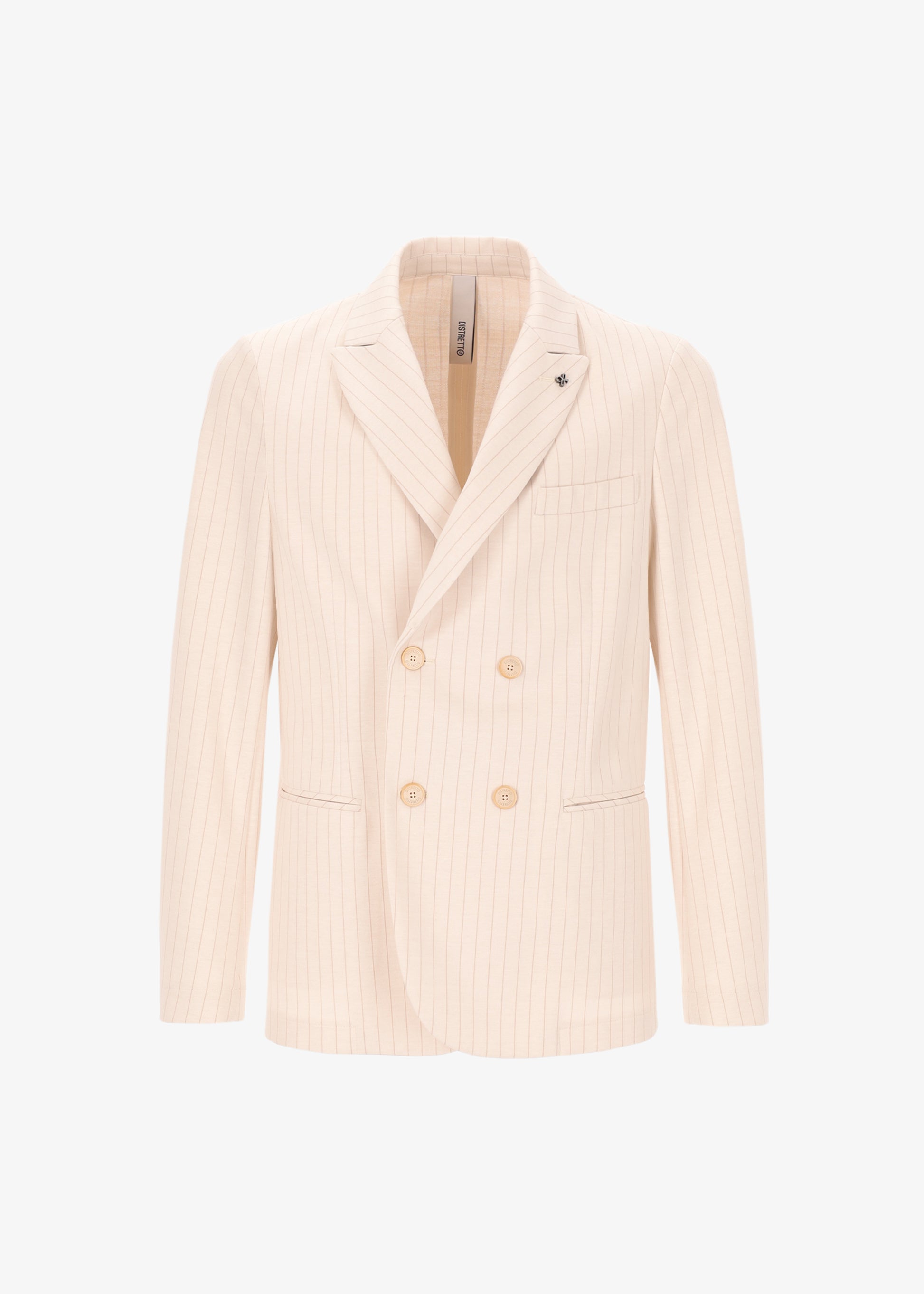 Pinstriped Jersey Double Breasted Jacket Luci