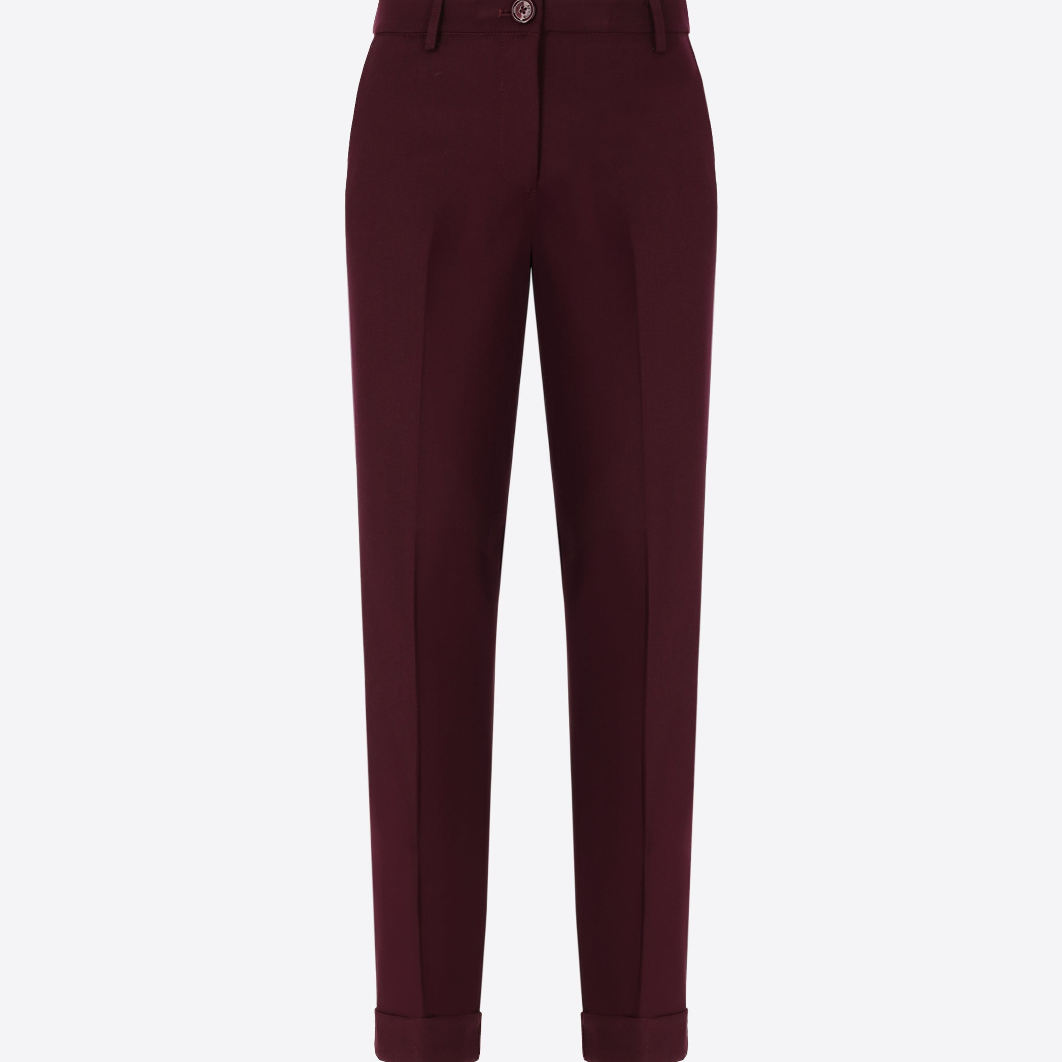 Distretto12 Belmont Wine Poly-Viscose Cigarette Trousers - Woman - Product Still Life