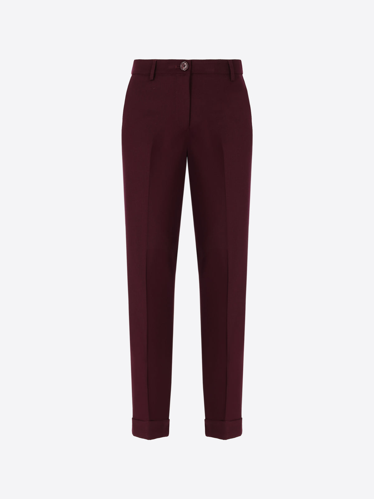 Distretto12 Belmont Wine Poly-Viscose Cigarette Trousers - Woman - Product Still Life