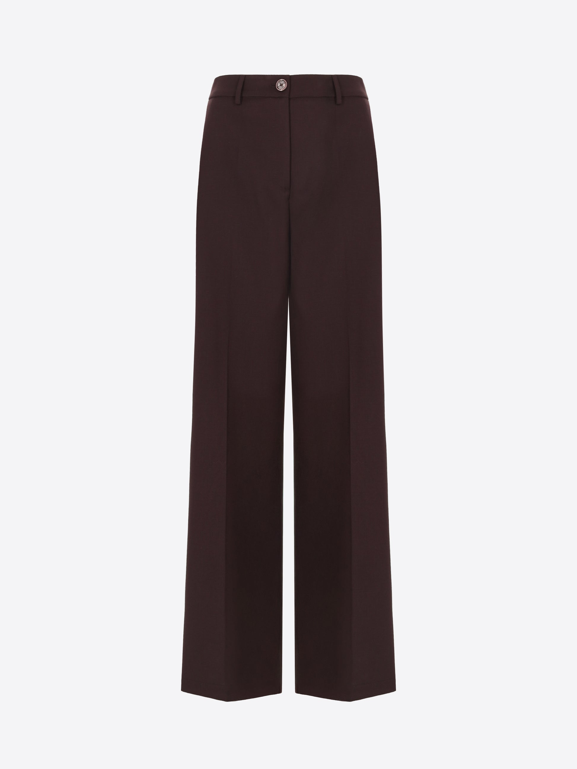 Distretto12 Belmont Chocolate Poly-Viscose Regular Trousers - Woman - Product Still Life