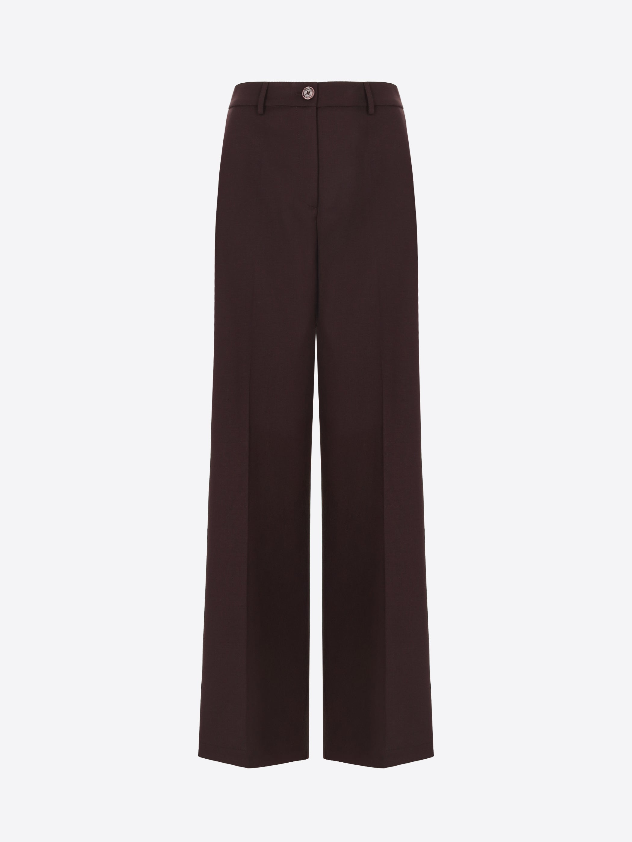 Distretto12 Belmont Chocolate Poly-Viscose Regular Trousers - Woman - Product Still Life